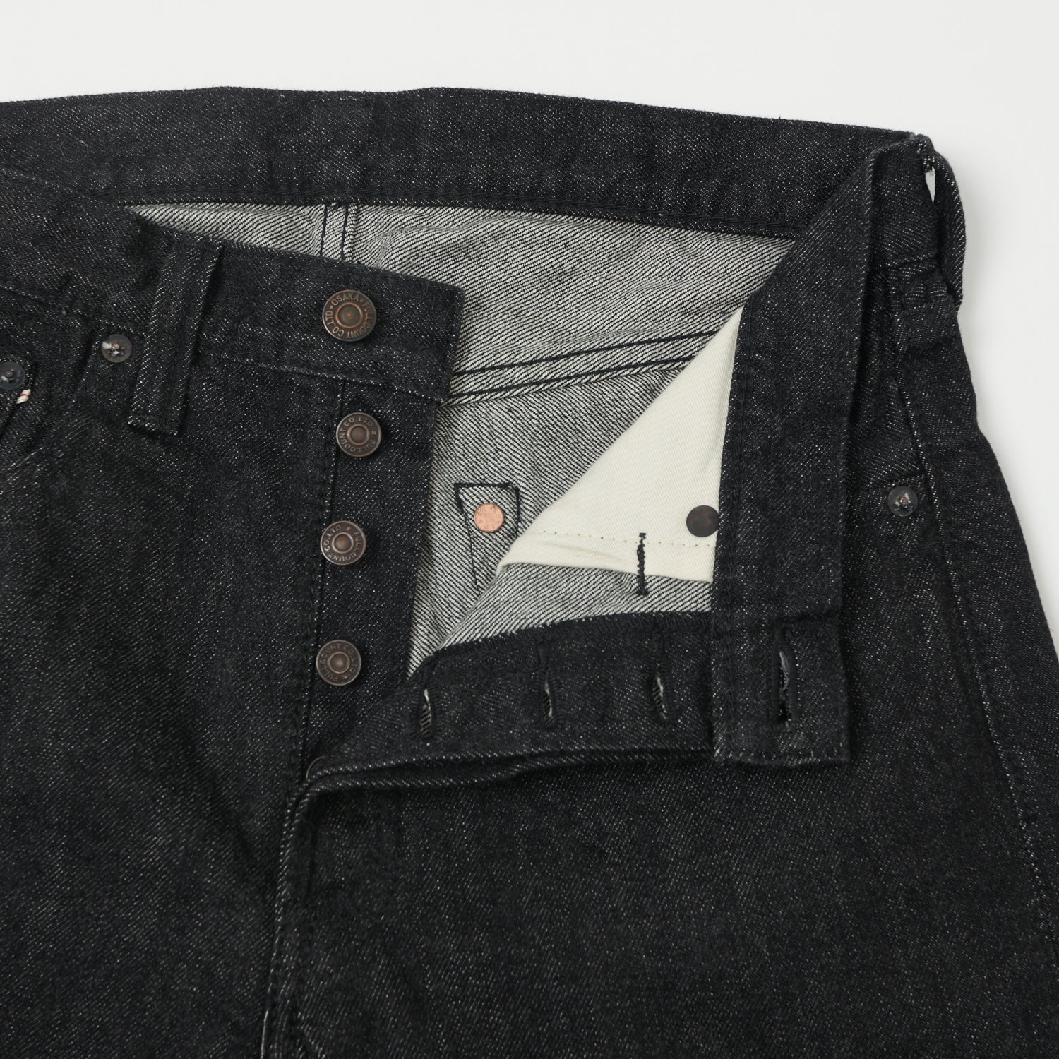 Full Count 1108BK 13.7oz Black One Wash Regular Straight Jeans for Men - Classic Denim Pants for Casual Wear & Everyday Outfits