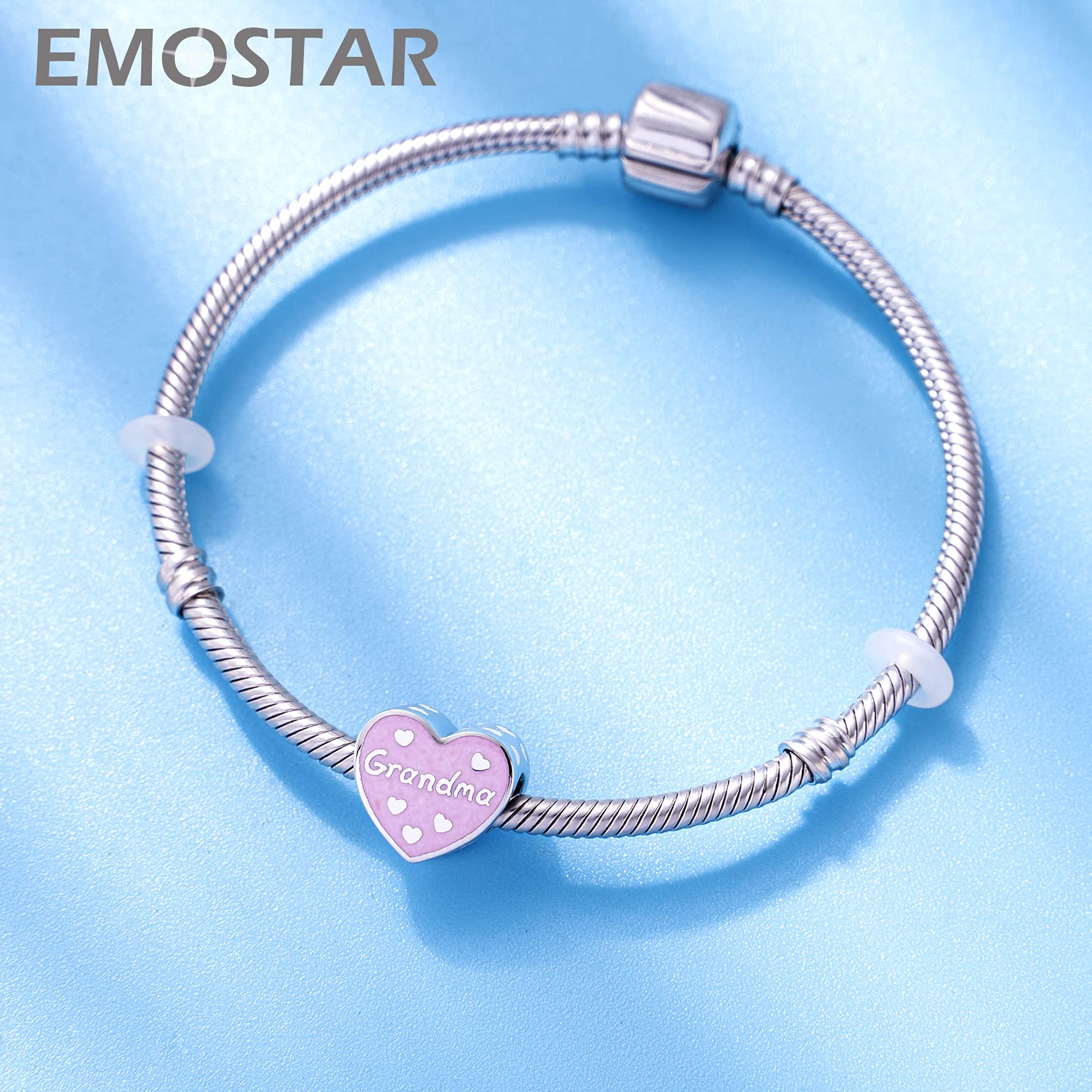 EMOSTAR Sterling Silver Family Theme Charms - Mother, Father, Daughter, Son, Nana, Wife, Husband, Godmother, Mom Crown & Sister Heart Beads | Thoughtful Gifts for Mother's Day, Father's Day & Special Occasions | Perfect for European Bracelets & Family Keepsakes