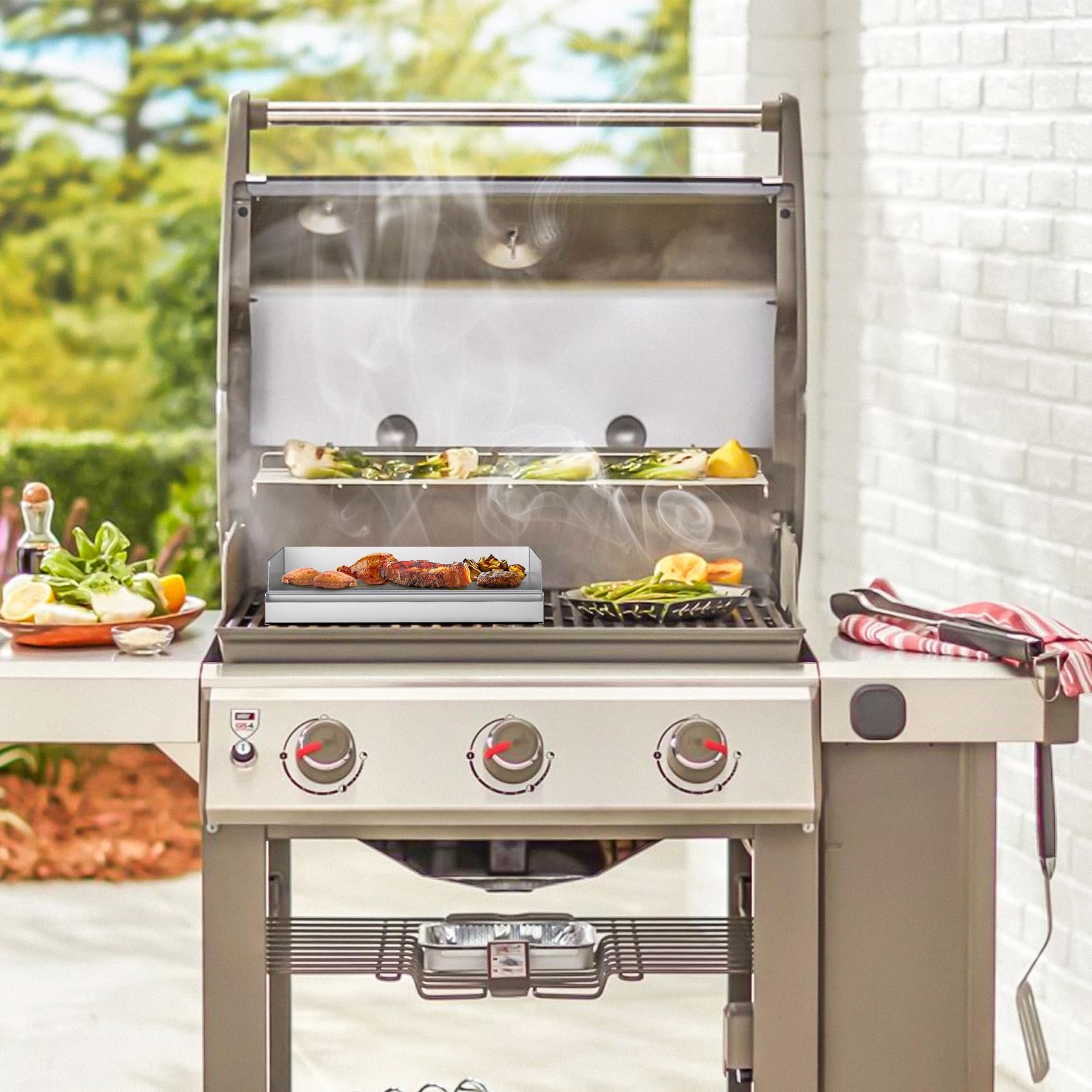 Onlyfire Stainless Steel BBQ Cooking Griddle - 12.5