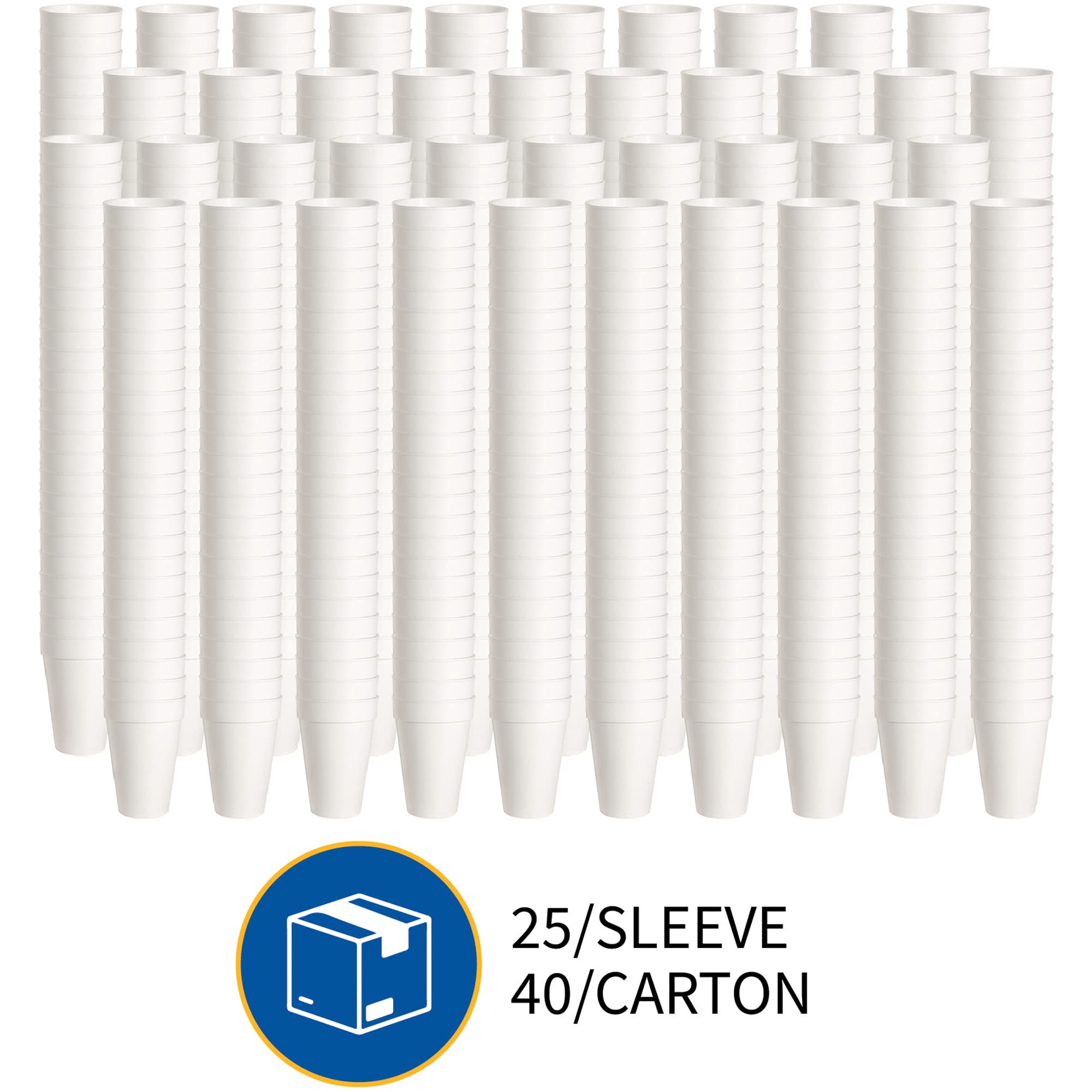 Genuine Joe GJO58553 14 oz Hot & Cold Foam Cups - Insulated Disposable Coffee Cups for Hot Beverages, Iced Drinks, Bubble Tea, and Office Break Room Use