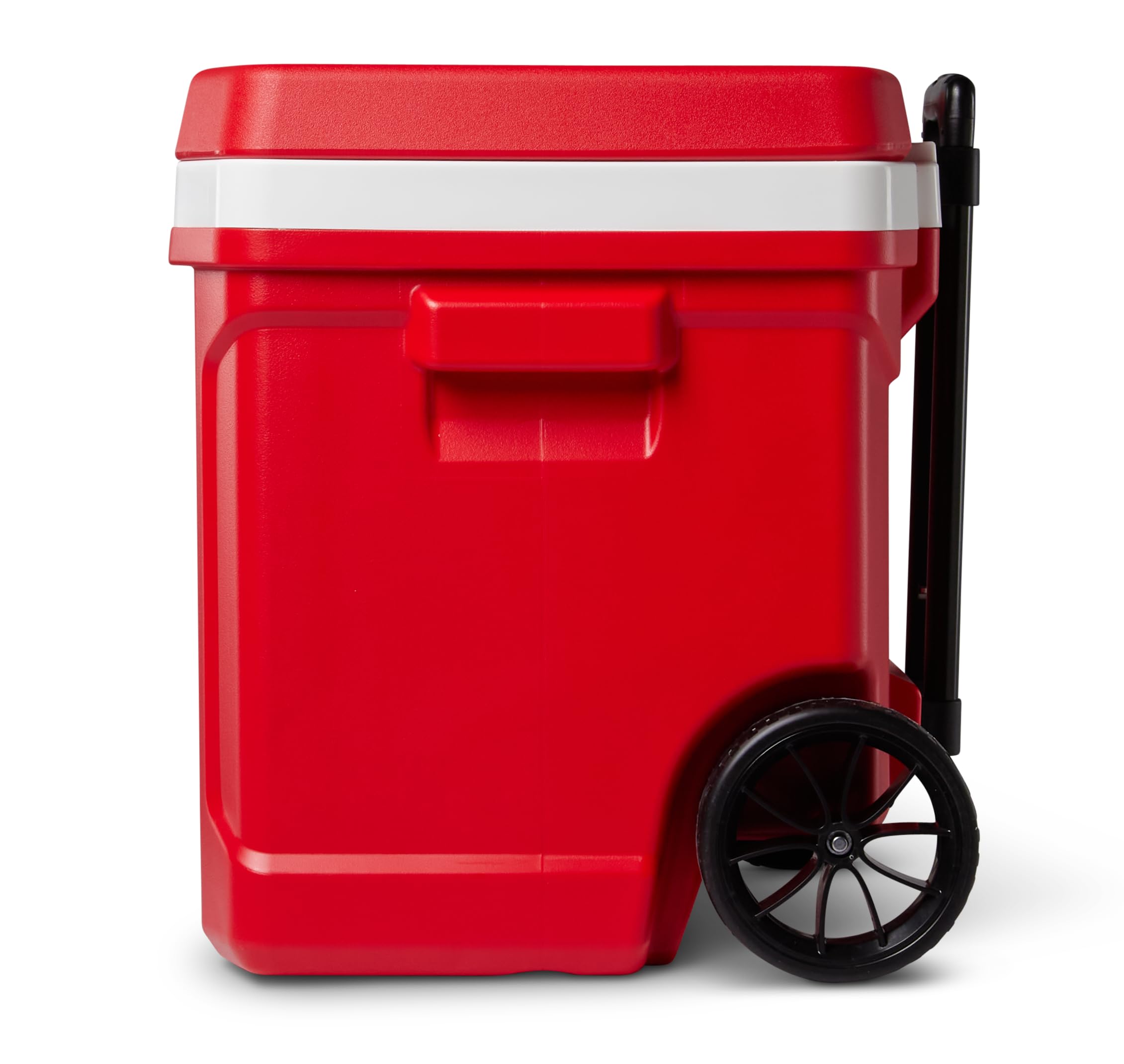 Igloo Red Profile II 60 Quart Rolling Cooler - Heavy Duty Wheeled Ice Chest for Camping, Beach, Tailgating & Outdoor Adventures