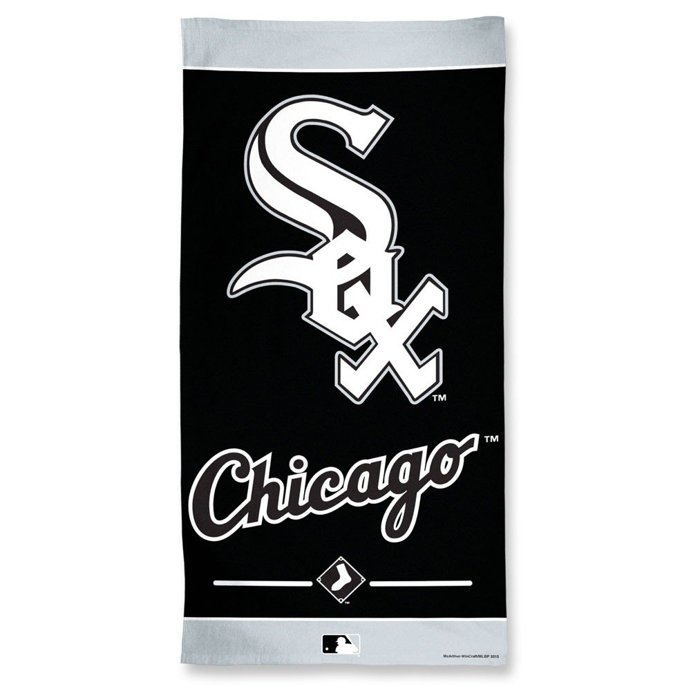 Wincraft MLB Chicago White Sox 30x60 Inch Beach Towel - Officially Licensed, Team Colors, Super Absorbent & Quick Dry - Perfect for Pool, Beach, Gym & Sports Events