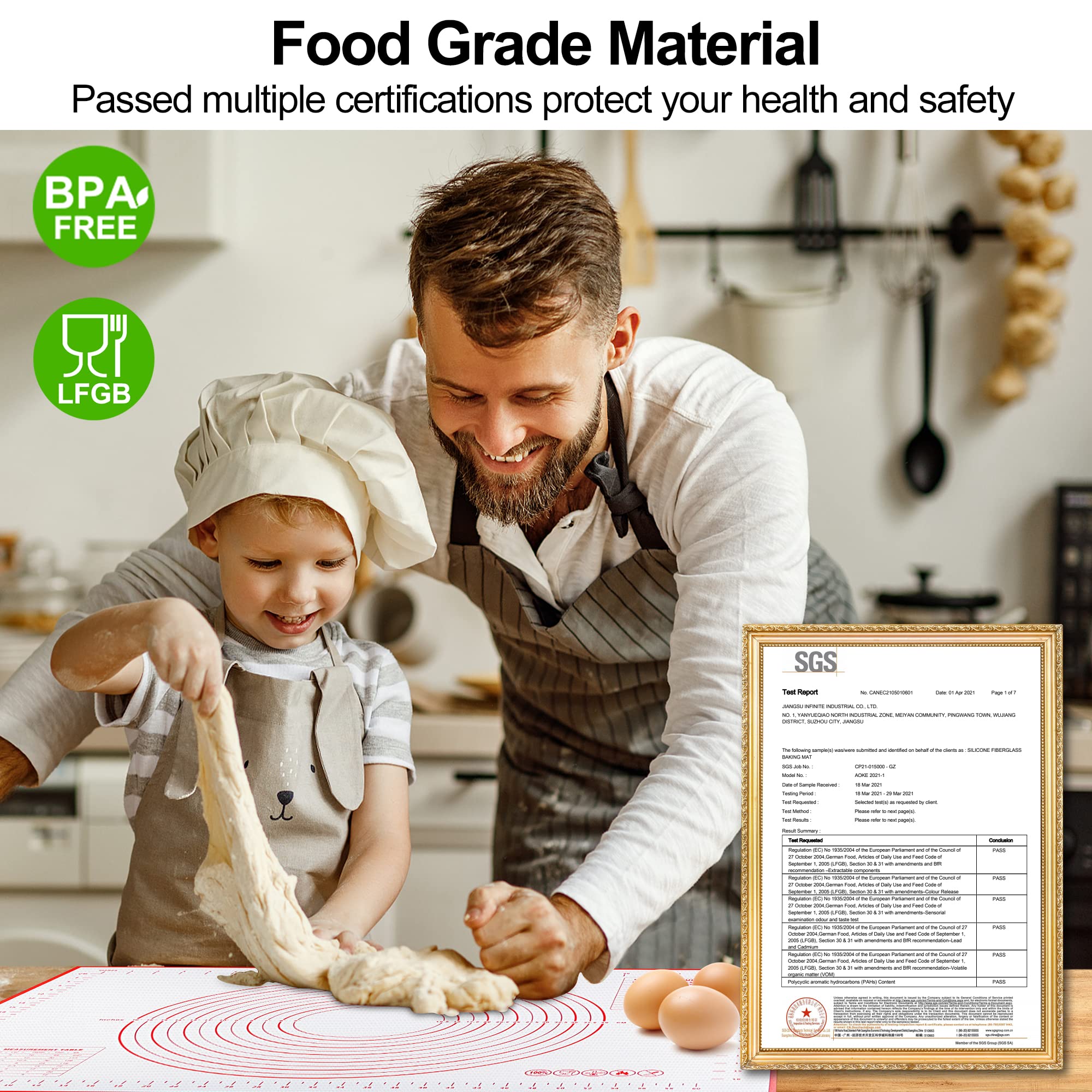 HOOMIL Non-Slip Silicone Baking Mat 28