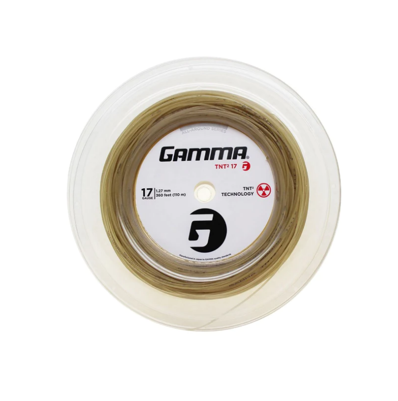 Gamma TNT2 17/1.27 Tennis String Mini Reel (Natural) - Premium Tennis String for Enhanced Performance & Durability - Perfect for Tennis Racket Restringing & Sports Equipment Maintenance