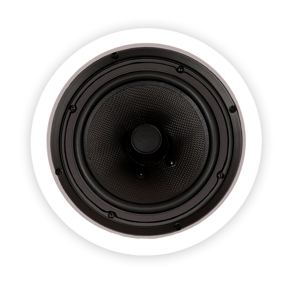 TS80C 8-Inch In-Ceiling Speakers with Flush Mount Design - 3 Pair Pack for Home Theater & Surround Sound | Perfect for Living Room, Bedroom, and Basement Audio Systems