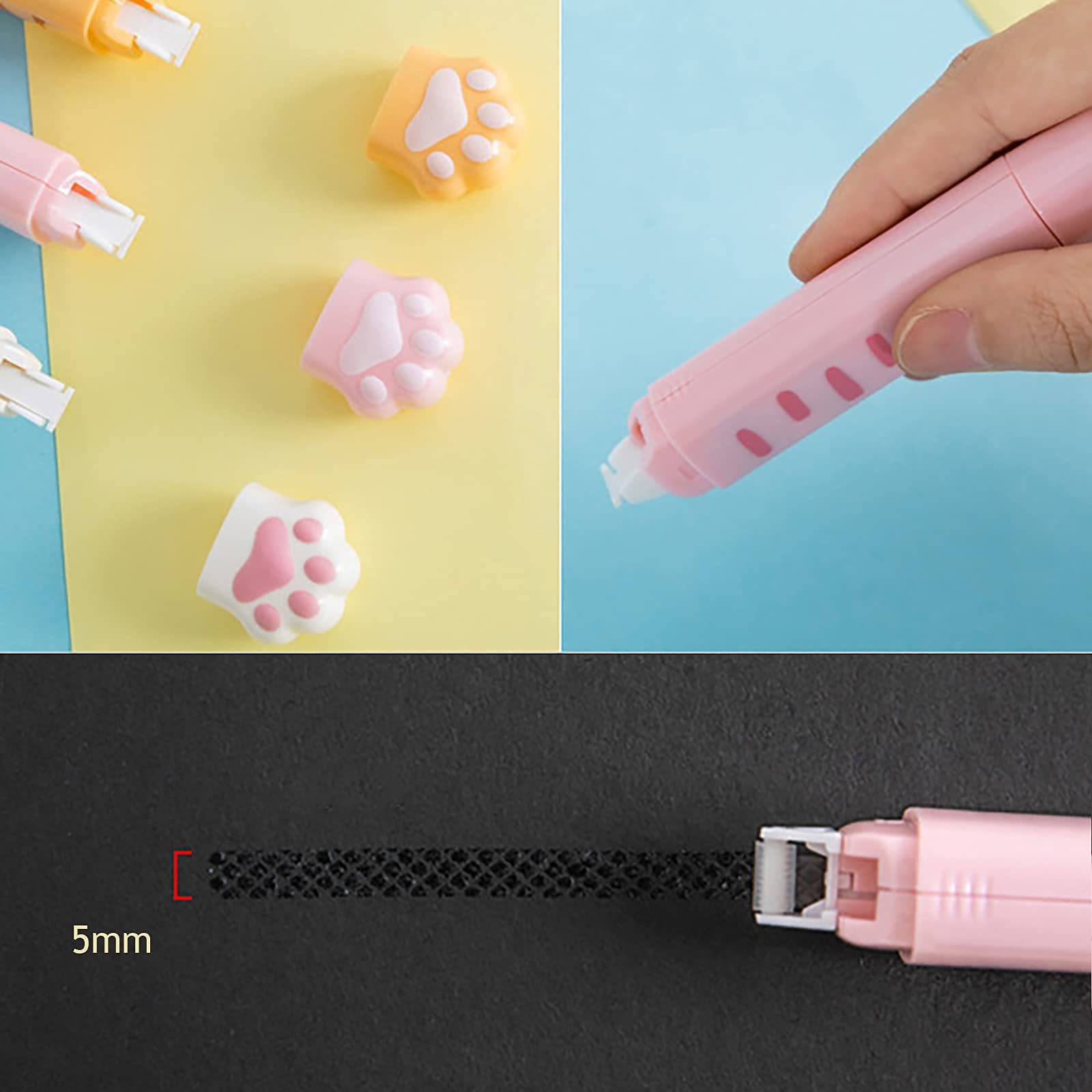 Doraking Cartoon Correction Tape - Cute Cat Paw Dual Tips (Glue & Correction) for DIY, Scrapbooking, School & Office - Perfect for Kids, Students & Craft Lovers