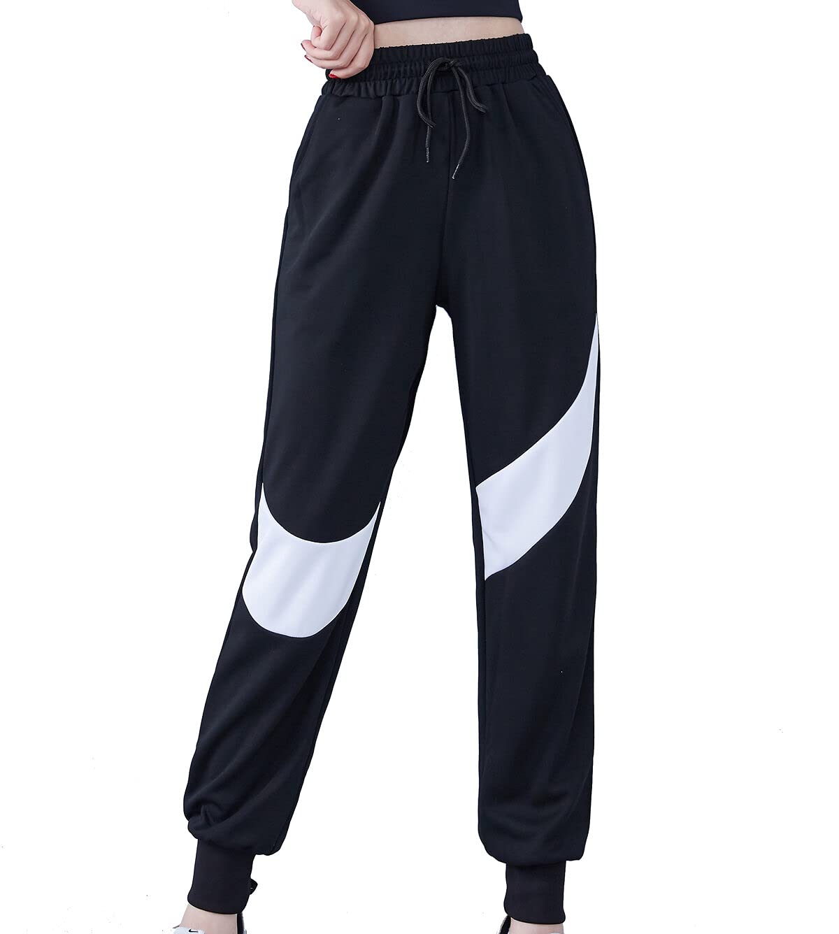 Red Plume Women's High Waisted Yoga Pants - Loose Fit Drawstring Casual Sweatpants for Running & Jogging with Pockets | Perfect for Workouts, Lounge & Everyday Wear