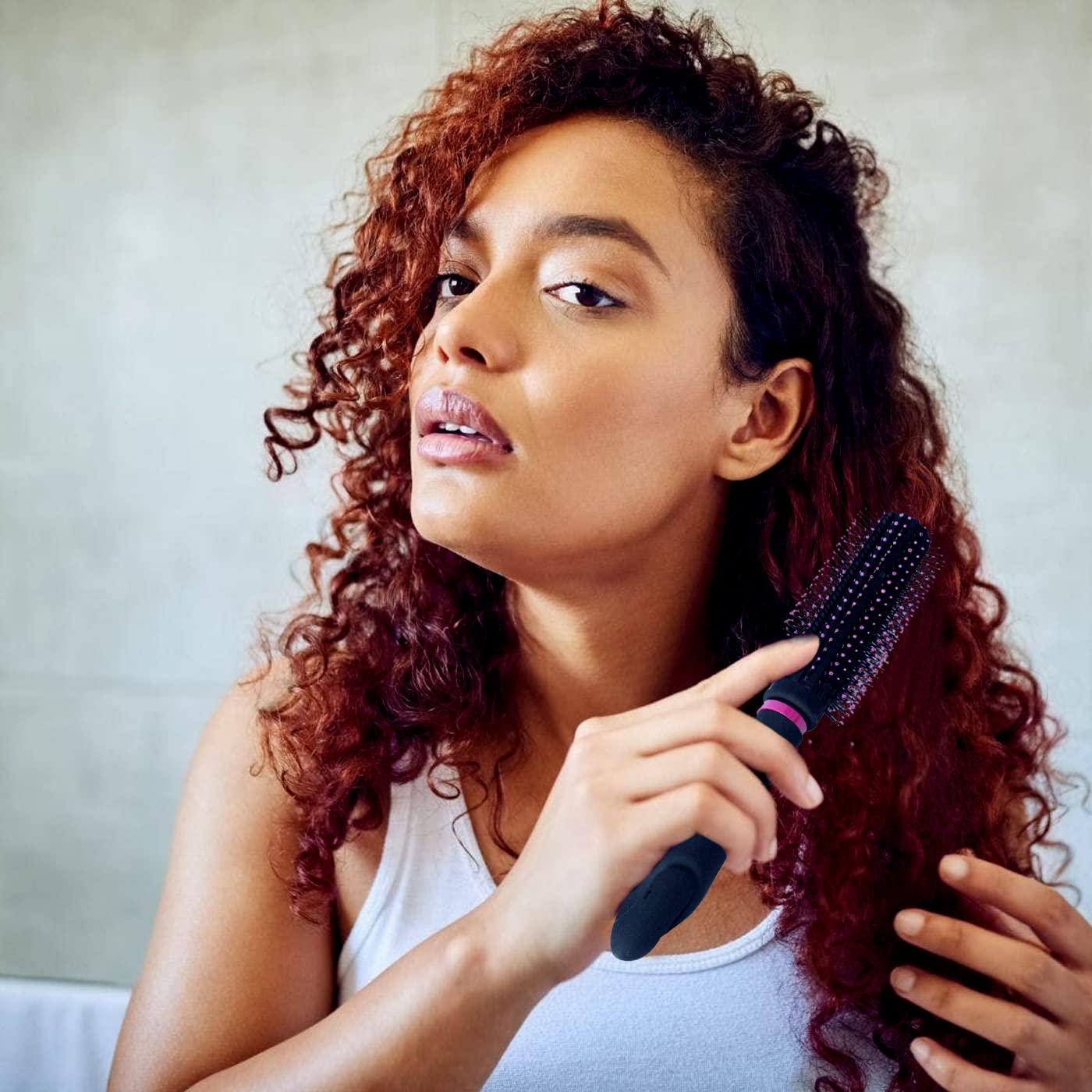 AASA Travel Hair Brush for Women, Men & Kids - Compact & Portable Hair Accessories for On-the-Go Styling - Perfect for Vacation, Gym, School & Daily Use