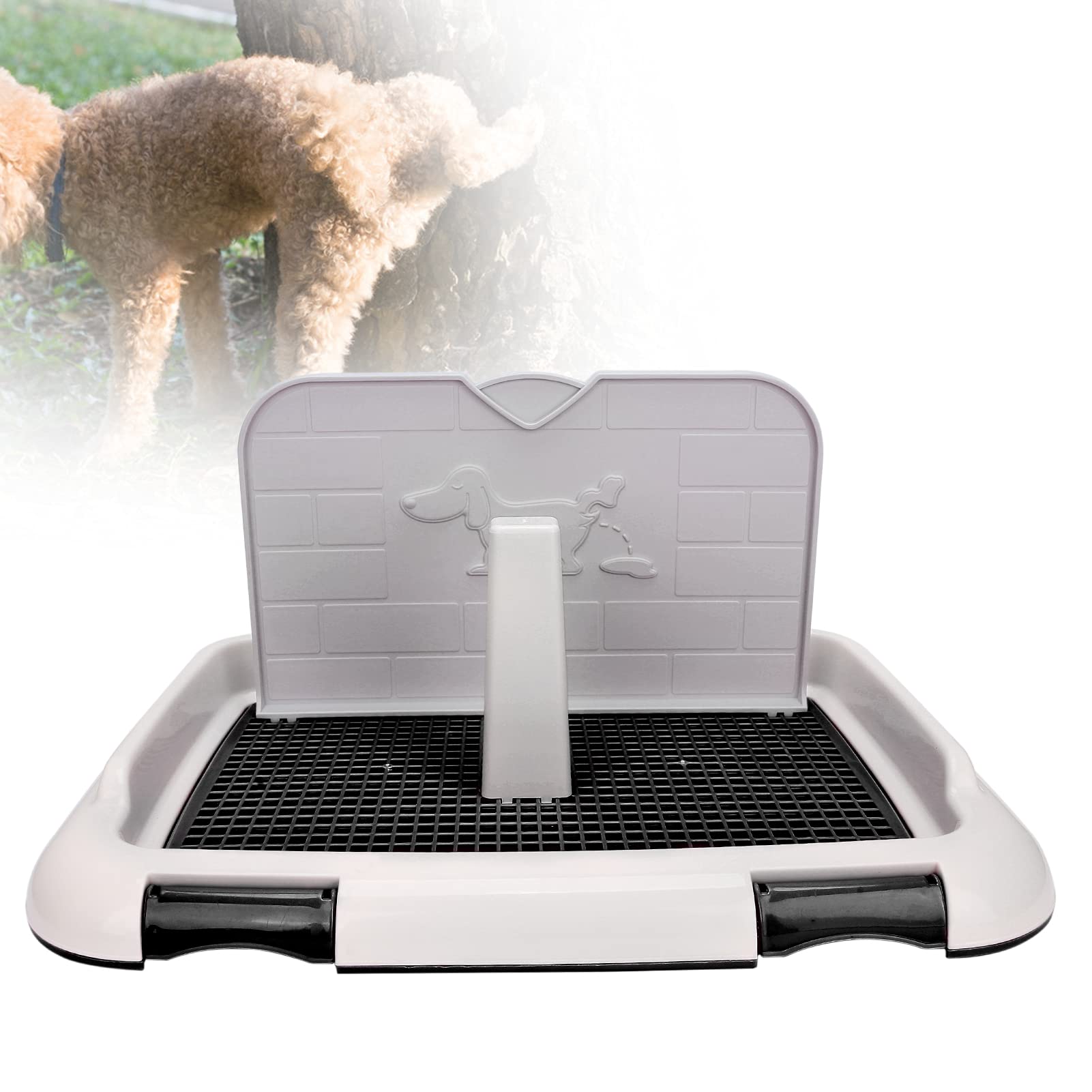 Zerodis Indoor Dog Potty Tray - Puppy Training Toilet with Pee Pads for Small & Large Dogs - Perfect for Apartments, Patios & Housebreaking - Ideal for Busy Pet Owners & Urban Living