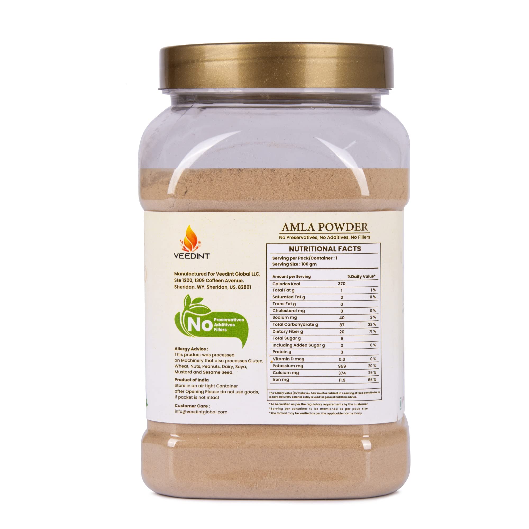 Organic Amla Powder 400g - Pure & Natural Indian Gooseberry for Hair Growth, Skin Care & Immunity Boost | Vegan, Gluten-Free Superfood for Smoothies, Tea & DIY Beauty Treatments