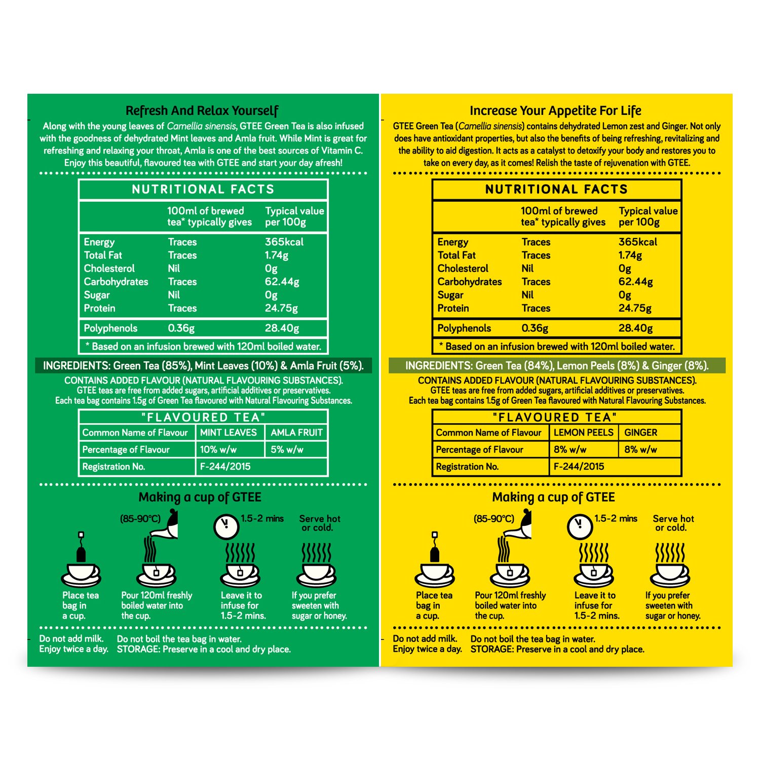 Organic Green Tea Bags with Mint, Lemon & Ginger - 50 Count (2 Packs of 25) | Herbal Tea for Relaxation, Digestion & Immunity Boost | Perfect for Morning Energy, Afternoon Refreshment & Evening Wind-Down