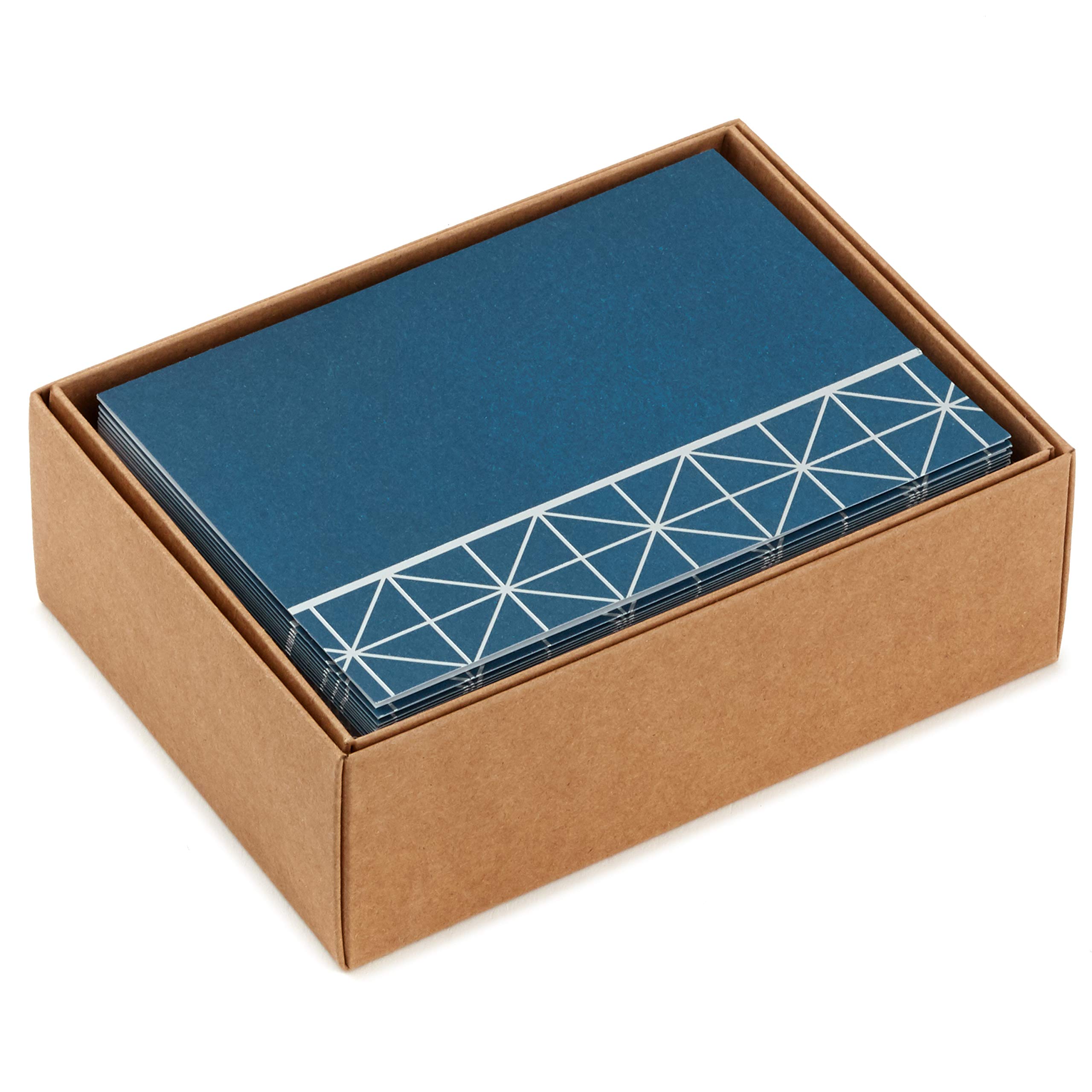 Hallmark Blank Cards Assortment - 40 Geometric Silver Foil Note Cards with Envelopes | Elegant Stationery for Weddings, Thank You Notes & Special Occasions