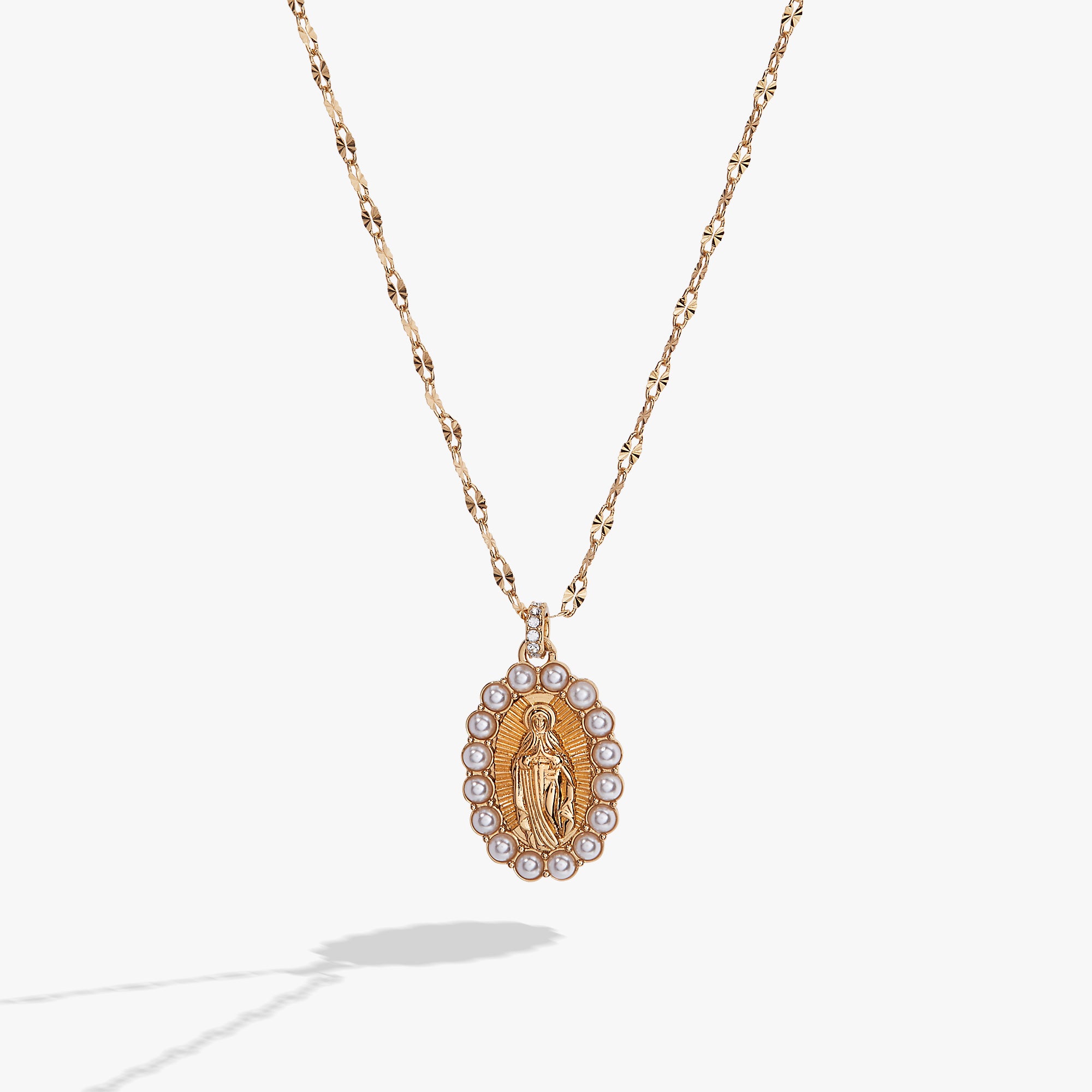 Divine Guides Virgin Mary Pendant Necklace - Religious Jewelry for Women, Sterling Silver Catholic Necklace - Perfect for Church, Prayer & Everyday Wear