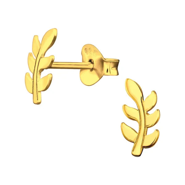 Gold Laser Cut Leaf Stud Earrings for Women - Elegant Nature-Inspired Jewelry for Everyday Wear, Parties & Special Occasions