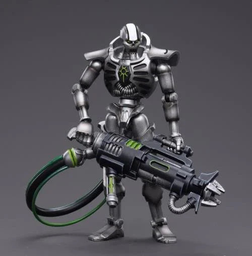 JOYTOY Warhammer 40k Necrons Sautekh Dynasty Immortal with Tesla Carbine - 28mm Scale Miniature Figure for Tabletop Wargaming, Painting & Collecting