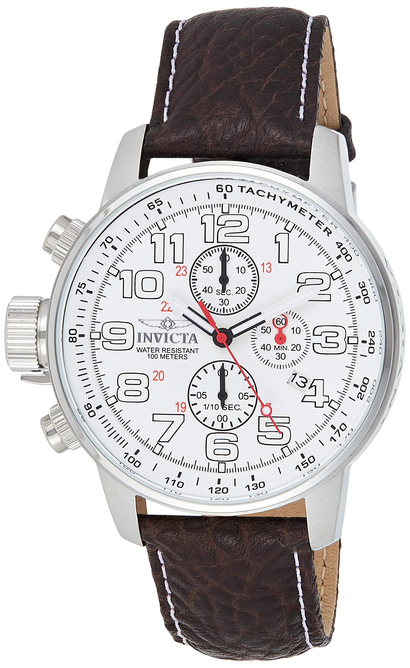 Invicta Lefty Chrono 2771 Men's Chronograph Watch - Stainless Steel Case - Perfect for Left-Handed Professionals & Sports Enthusiasts