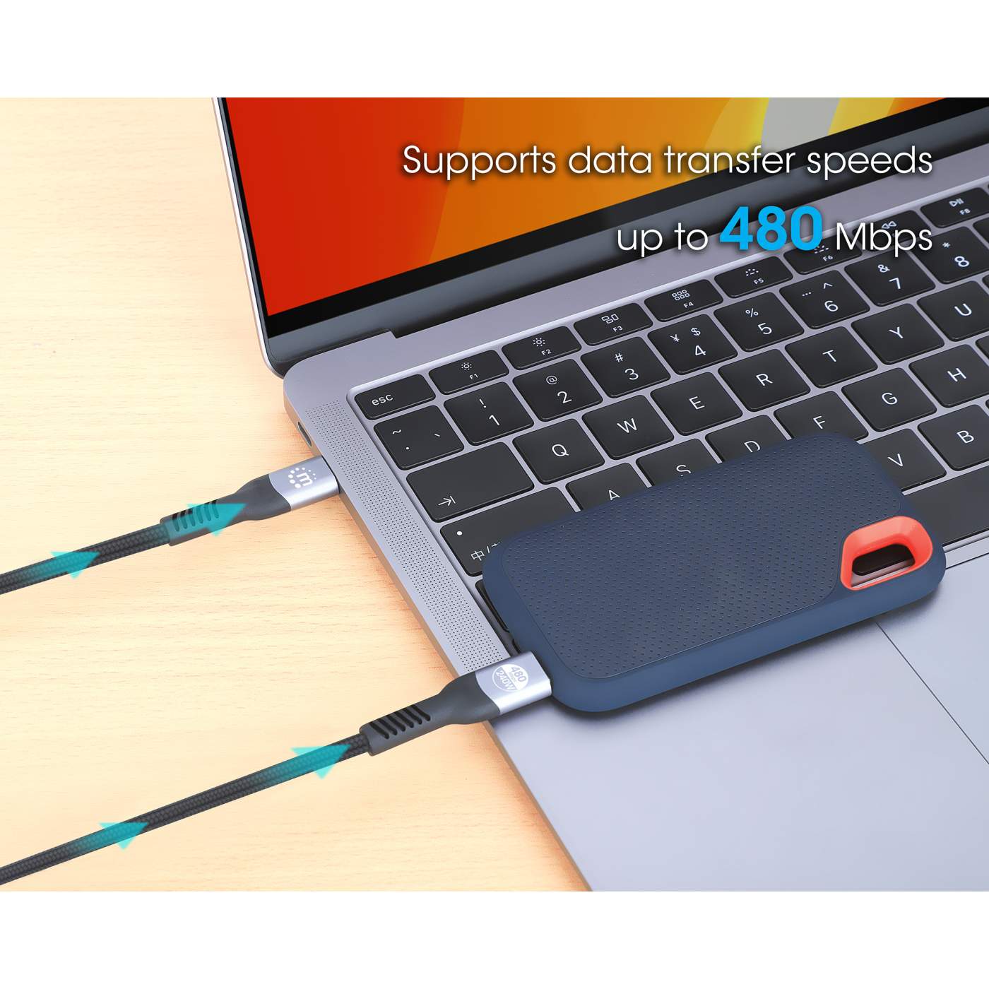 240W USB 2.0 Type C to Type C EPR Charging Cable with PD 3.1 Fast Charging - Compatible with MacBook, iPad Pro, Galaxy S23 & More | Home, Office & Travel Use