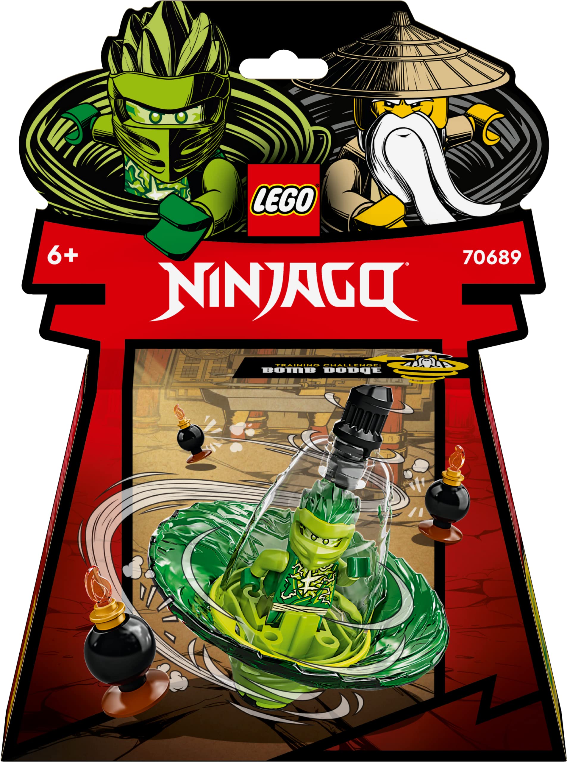 LEGO 70689 Ninjago Lloyd's Spinjitzu Ninja Training Toy Spinning Top for Kids Ages 6+ with Lloyd Minifigure - Perfect Gift for Birthday & Playtime Battles