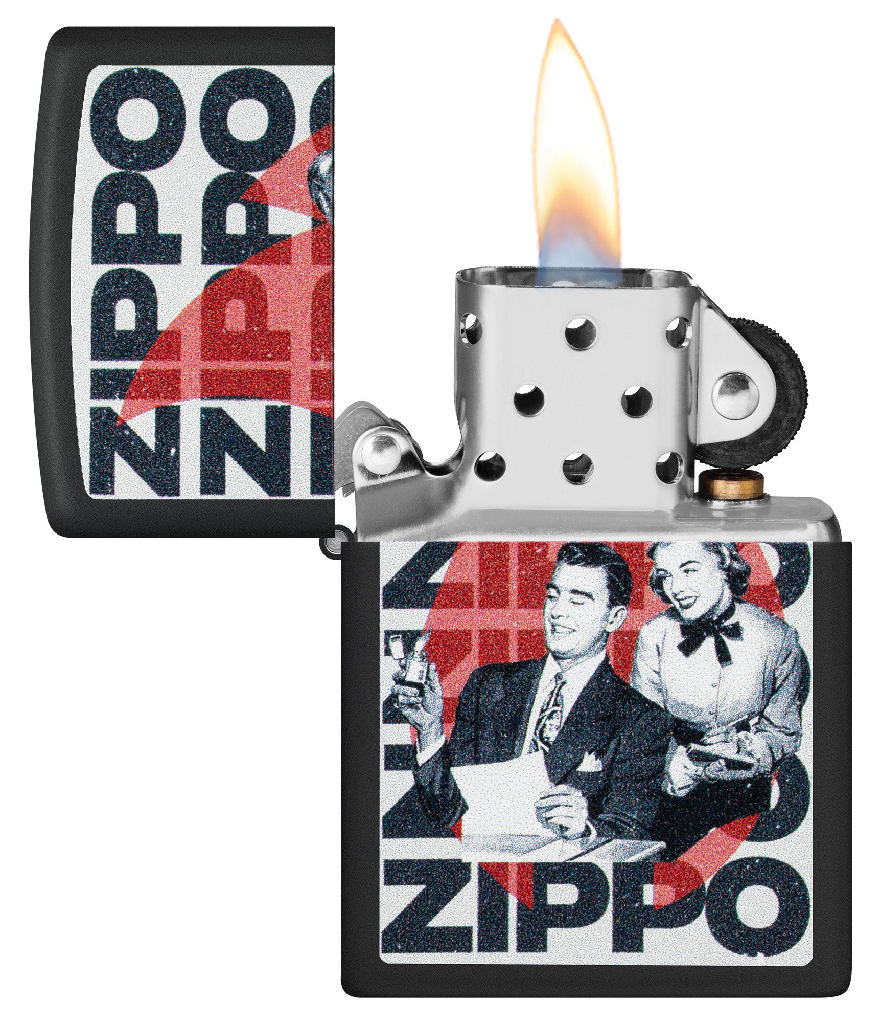 Vintage Zippo Lighter - Classic Windproof Metal Lighter with Unique Retro Design - Perfect for Outdoor Camping, Smoking, Collecting & Gifts