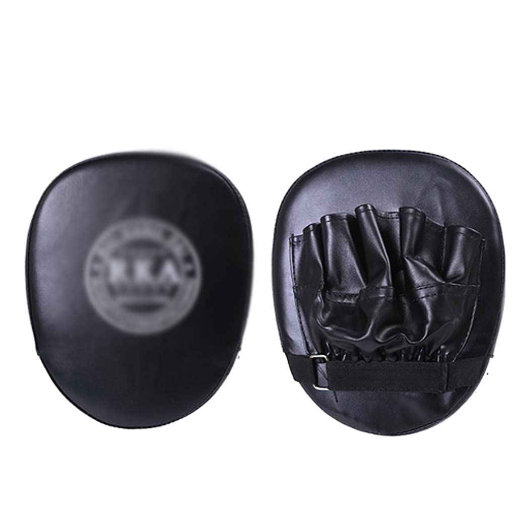 EODNSOFN 2-Pack Professional Boxing Punch Mitts - Lightweight Focus Punch Pads for Kickboxing & Martial Arts Training - Durable Hand Target Pads for Boxing Gloves (Black) - Perfect for MMA, Muay Thai & Home Workouts