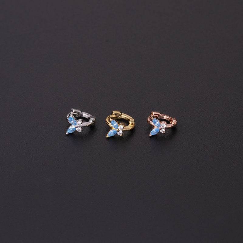 18K Rose Gold Butterfly Small Huggie Hoop Earrings for Women | Dainty & Elegant Jewelry Gift for Her | Perfect for Everyday Wear, Date Nights & Special Occasions