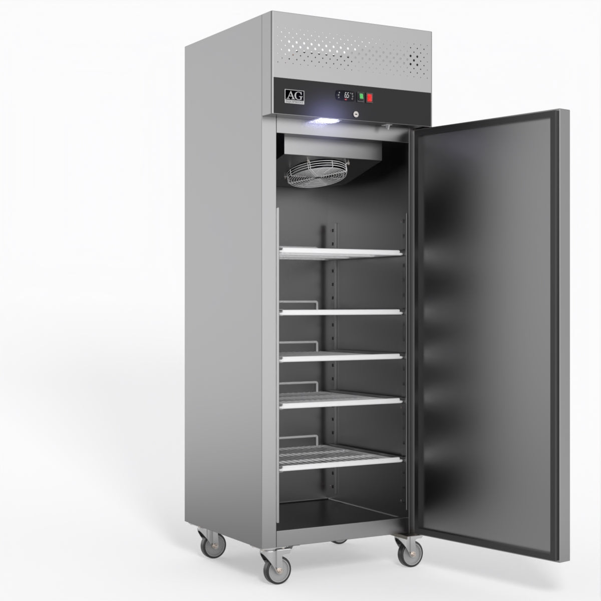 AG 429 Litre Stainless Steel Upright Freezer - Single Door Commercial Freezer GNX400BT for Restaurants, Grocery Stores & Home Use