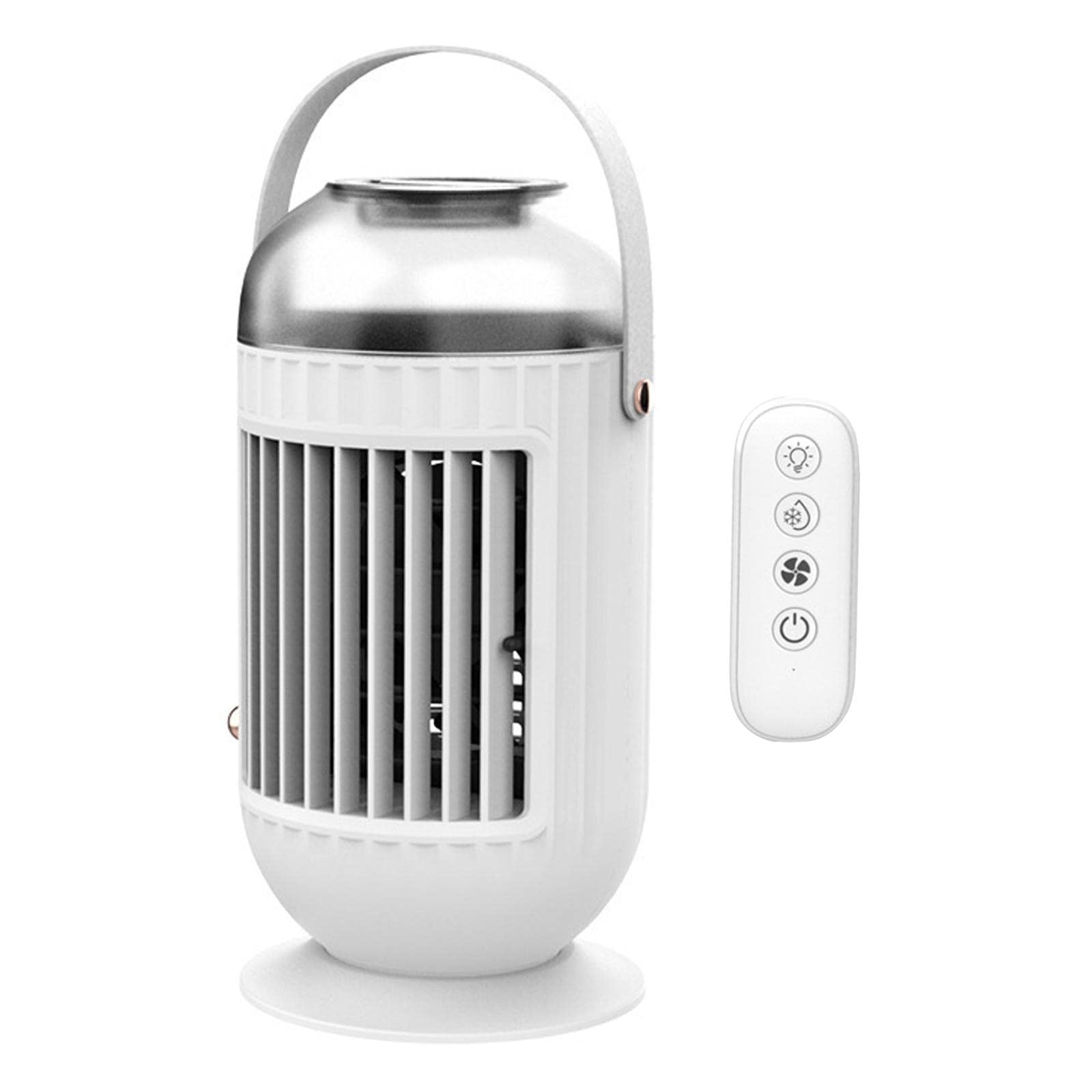 Yajuyi Portable Air Conditioner Fan - USB Personal Air Cooler with Humidifier & Remote Control for Camping, Office, Bedroom | White