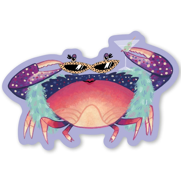 Absolutely Crab Ulous Sticker - Fun Crab-Themed Decal for Laptops, Water Bottles & DIY Crafts - Perfect for Beach Lovers & Marine Life Enthusiasts