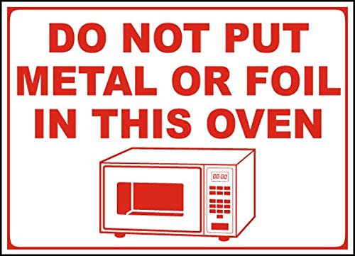 Vinyl Stickers Bundle - 10 Pack Safety & Warning Signs for Warehouse, Do Not Put Metal in Oven Stickers (13