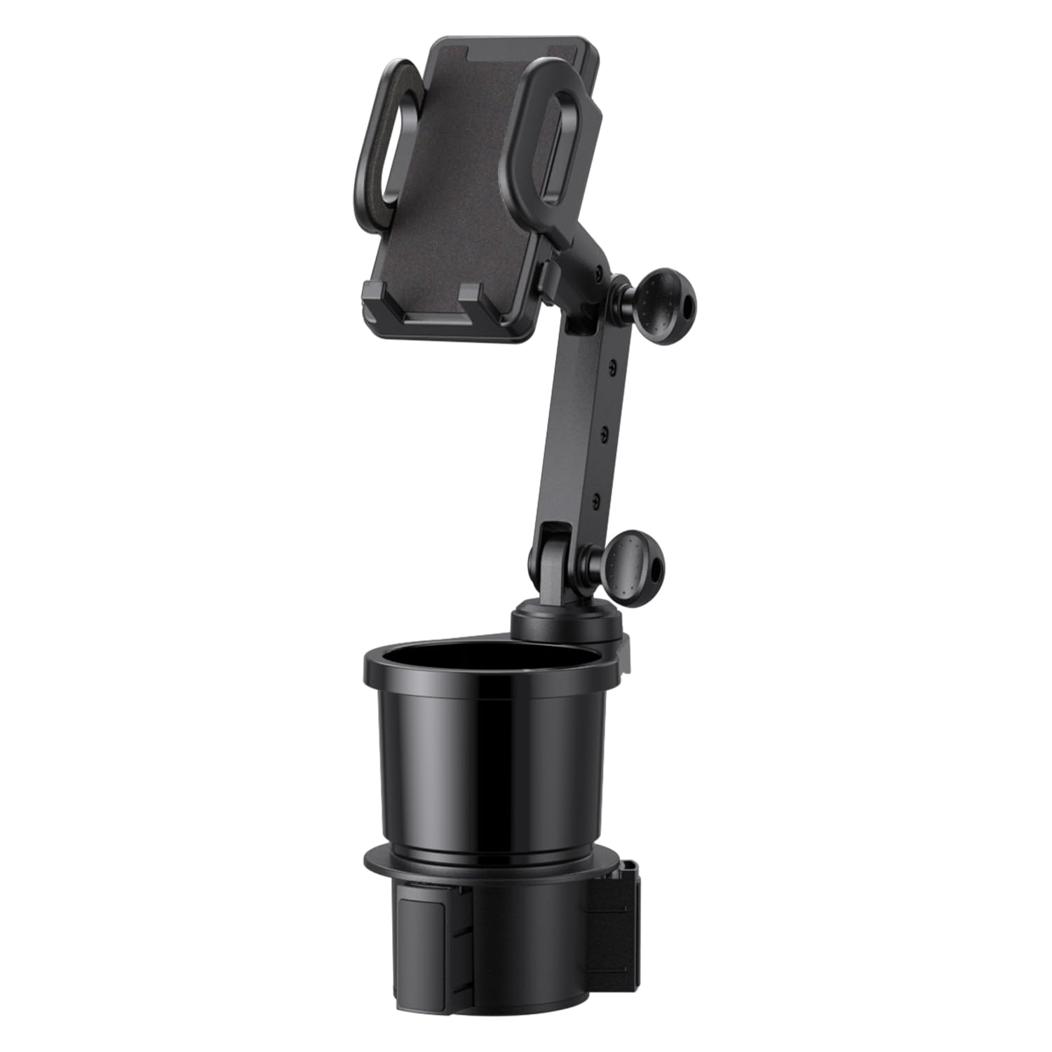 2-in-1 Cup Holder Phone Mount for iPhone Samsung - Car & Home Use
