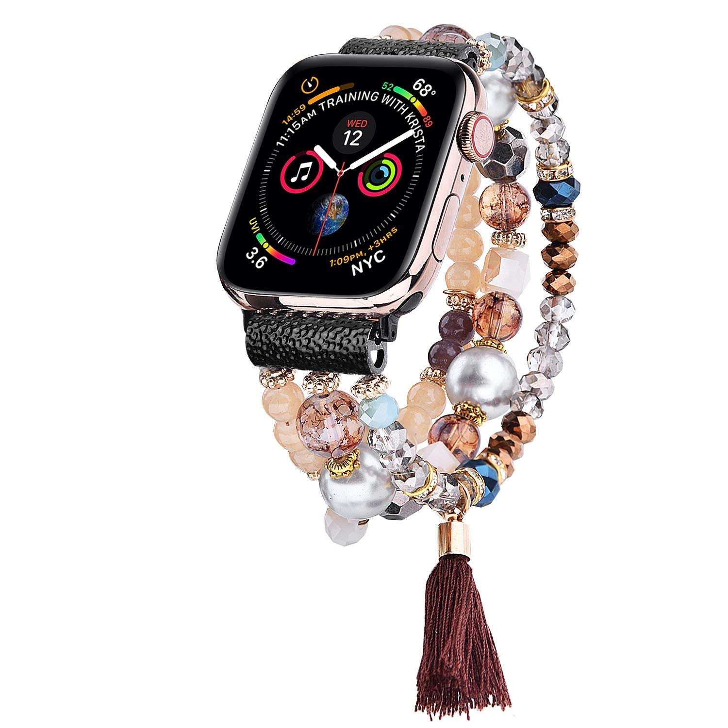 Premium Fashion Jewelry Bands Compatible with Apple Watch 38/40/41mm & 42/44/45/49mm - Stylish iWatch Strap for Women - Perfect for Workouts, Office & Everyday Wear - Fits Apple Watch Series Ultra/8/7/6/SE/5/4/3/2/1