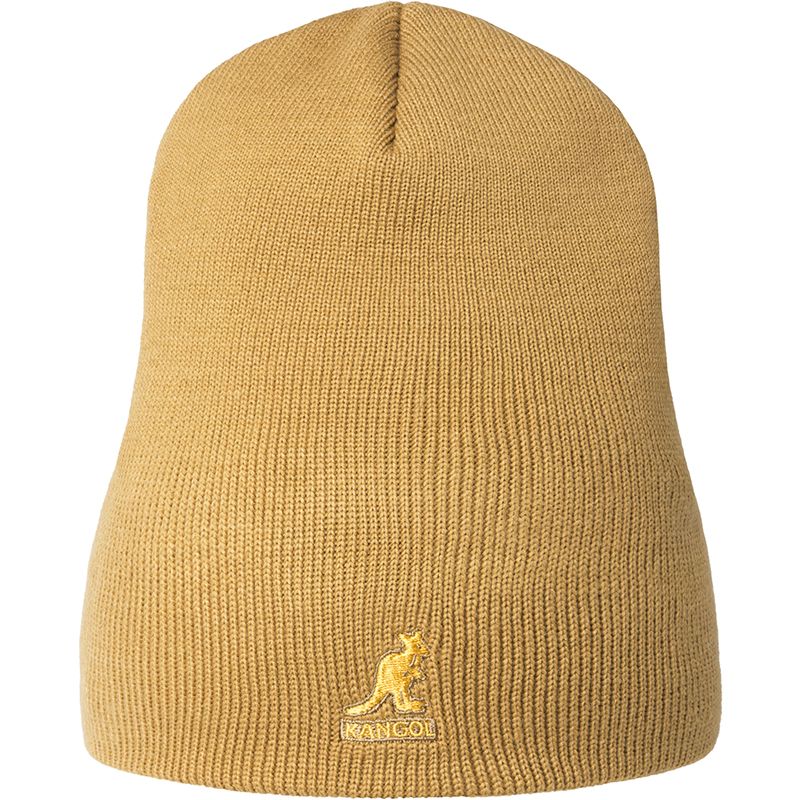 Kangol Acrylic Pull On Beanie Hat for Men & Women - Soft Winter Knit Hat in Camel Color - Perfect for Skiing, Snowboarding & Cold Weather Activities