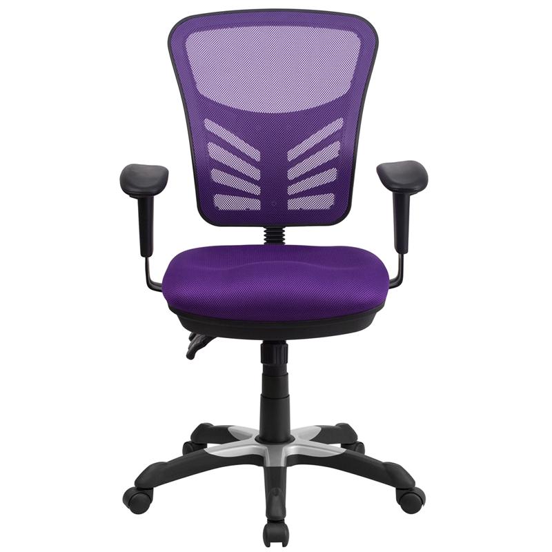 FLASH Mid Back Mesh Executive Office Chair - Ergonomic Swivel Chair with Adjustable Arms & Lumbar Support (Model HL 0001) - Perfect for Home Office, Gaming & Workspaces