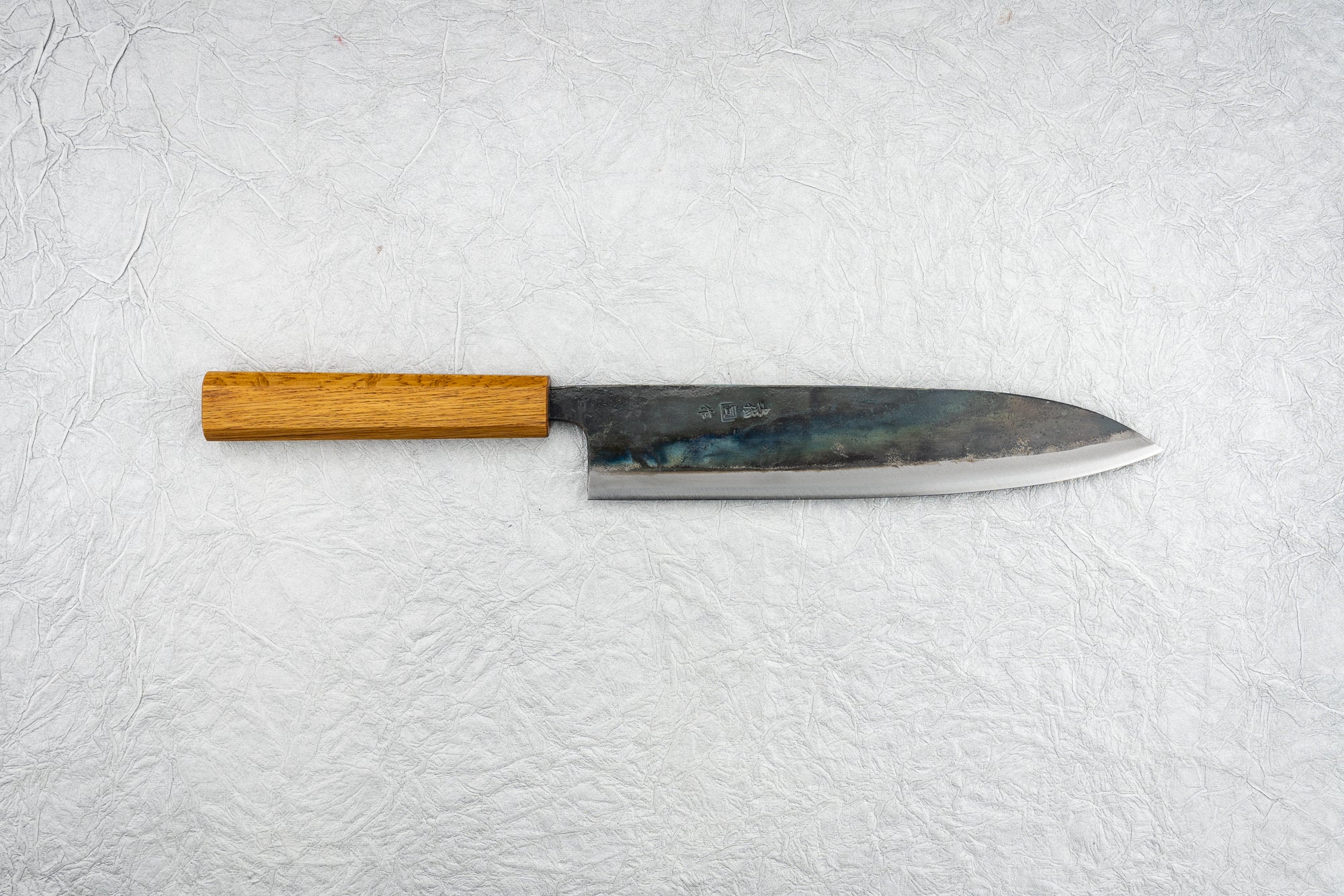 Premium Tosa Tsukasa Shiroichi Kurouchi Gyuto 210mm Japanese Chef Knife - High Carbon Steel Blade for Professional Cooking, Slicing & Meat Cutting