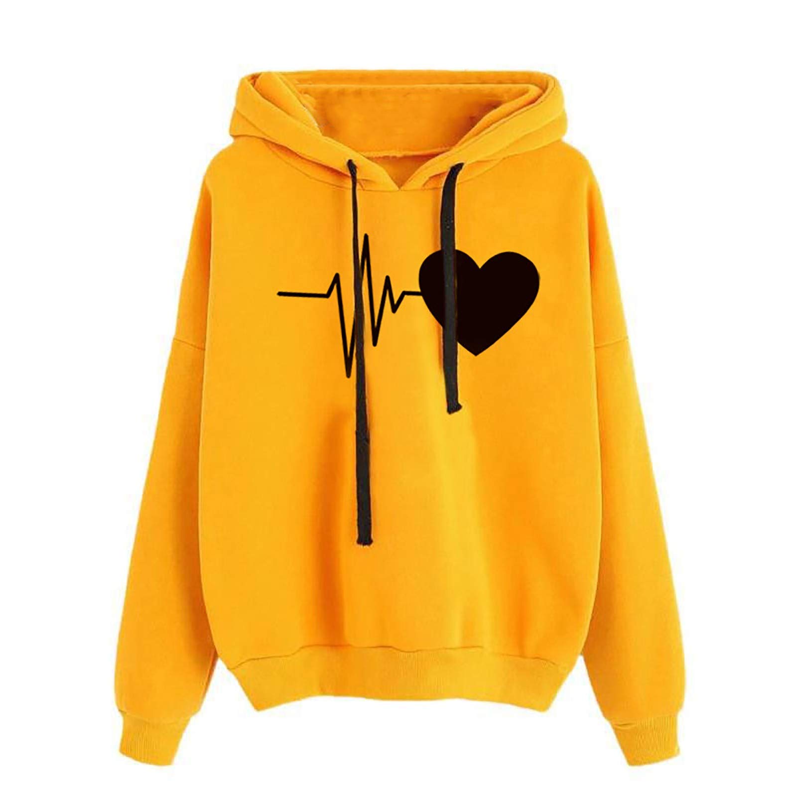 Women's Graphic Hoodies - Casual Long Sleeve Pullover Sweatshirt with Drop Shoulder | Lightweight Comfy Workout & Lounge Wear for Everyday Style