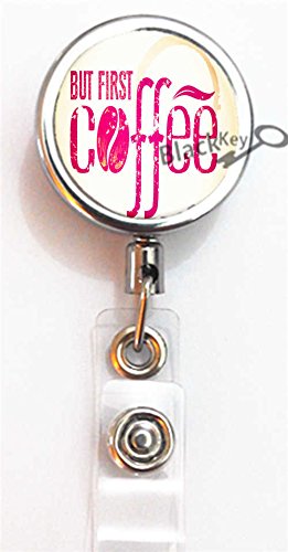 BlackKey Retractable ID Badge Holder with Lanyard & Clip for Office Security
