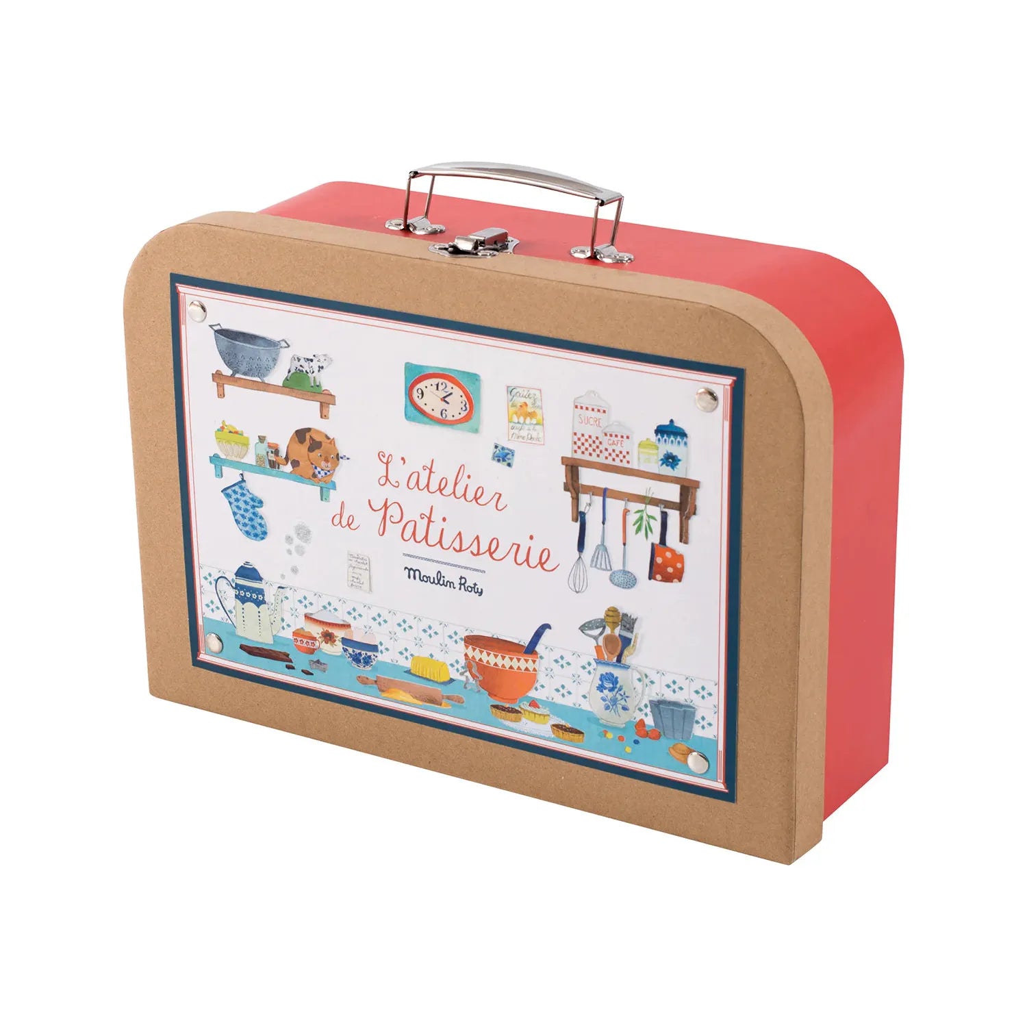 Moulin Roty Kids Baking Set - 12-Piece Pretend Play Kitchen Toy for Toddlers & Children - Perfect for Birthday Gifts & Role Play Fun