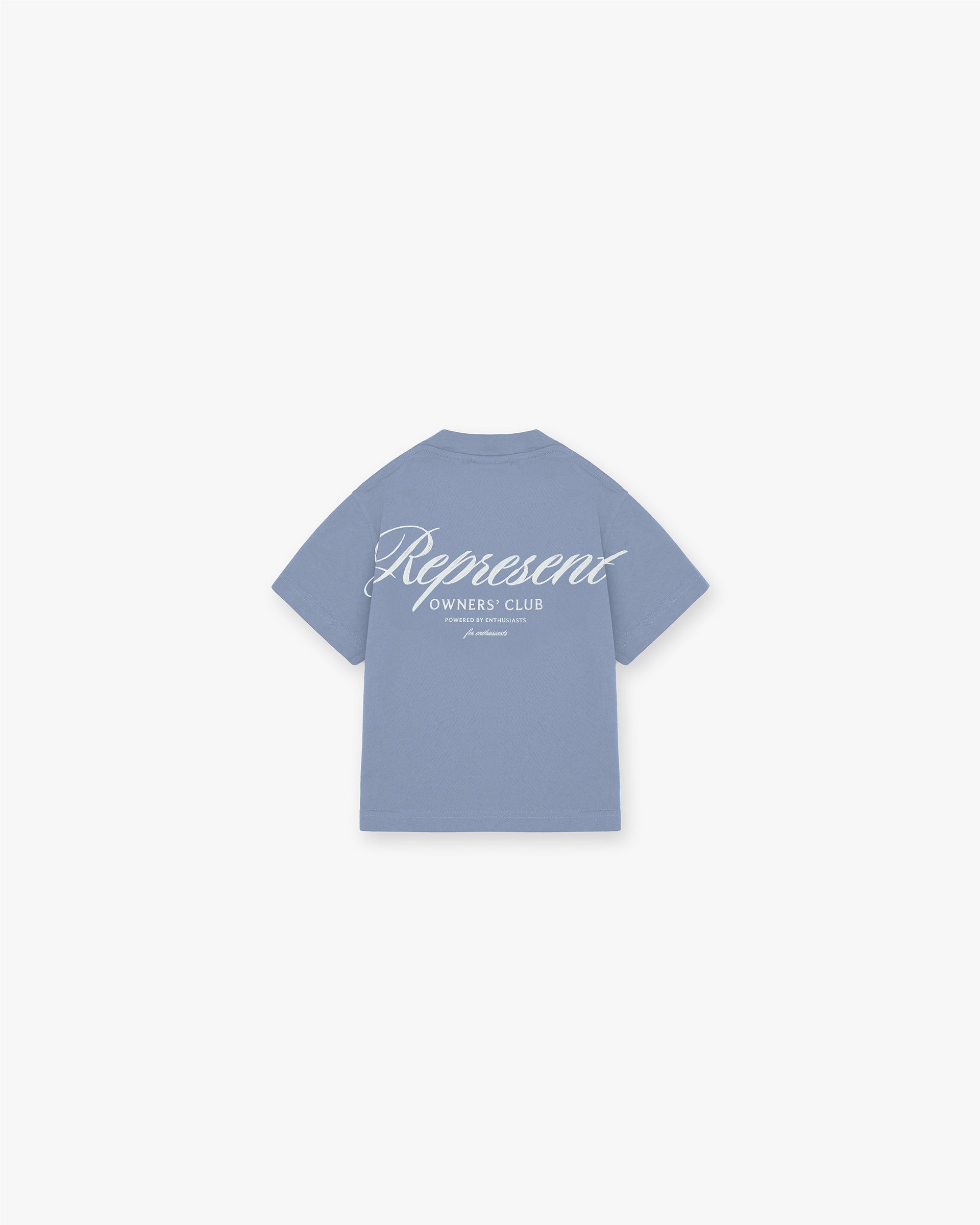 Represent Mini Owners Club Script T-Shirt - Baby Blue | Soft & Stylish Graphic Tee for Kids & Toddlers | Perfect for Casual Wear, Playdates & Family Outings