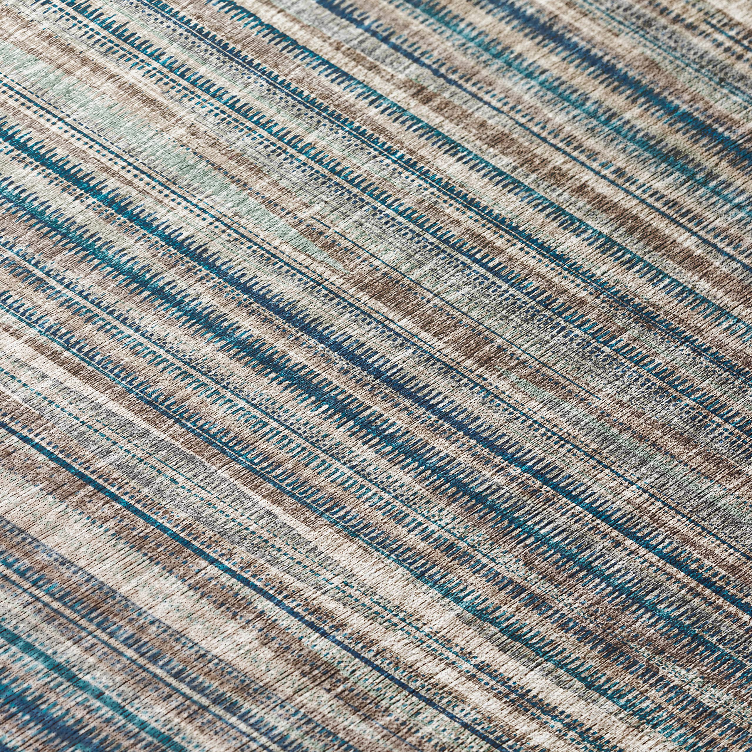 Waverly AWA31 9' x 12' Earth Indoor/Outdoor Area Rug - Stain Resistant, Machine Washable, Non-Shedding - Perfect for Bedroom, Living Room, Dining Room & Kitchen - Durable Floor Covering for Home Decor & High Traffic Areas