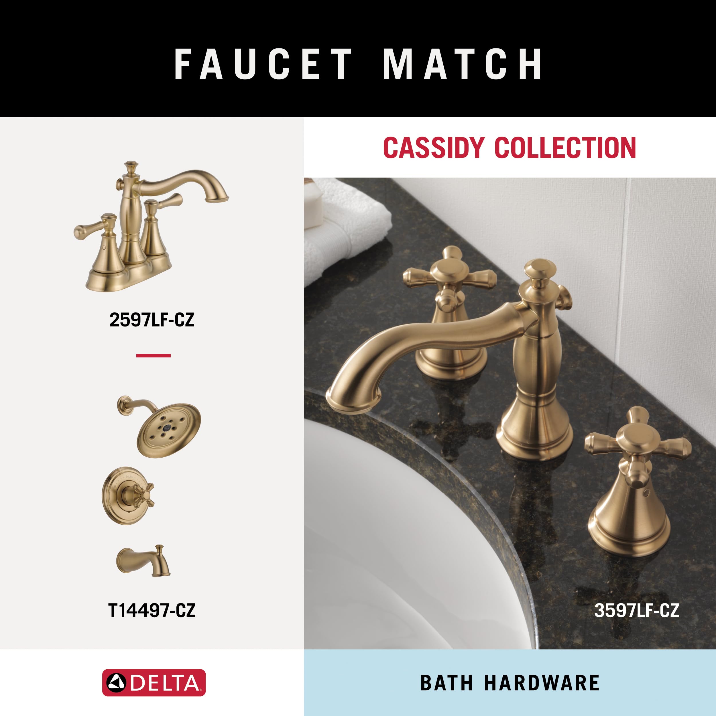 Delta Cassidy Champagne Bronze Toilet Paper Holder - 3.63 x 8.38 x 3.63 Inches - Modern Bathroom Accessory (79750-CZ) - Perfect for Powder Rooms, Guest Bathrooms & Master Suites