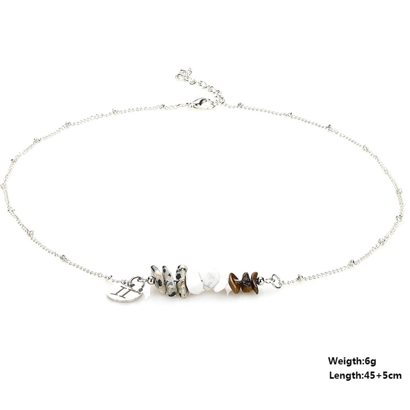 Trendy Beaded Stone Necklace for Women - Unique Dainty Pendant Jewelry for Everyday Wear & Special Occasions