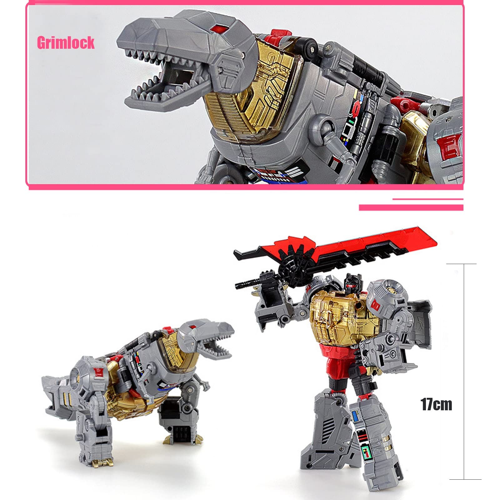 Dinobot Transformer Toy - Grimlock Tyrannosaurus Rex Action Figure, KO Version Dinosaur Robot Model for Kids & Collectors | Perfect for Playtime, Display & Animation Series Fans