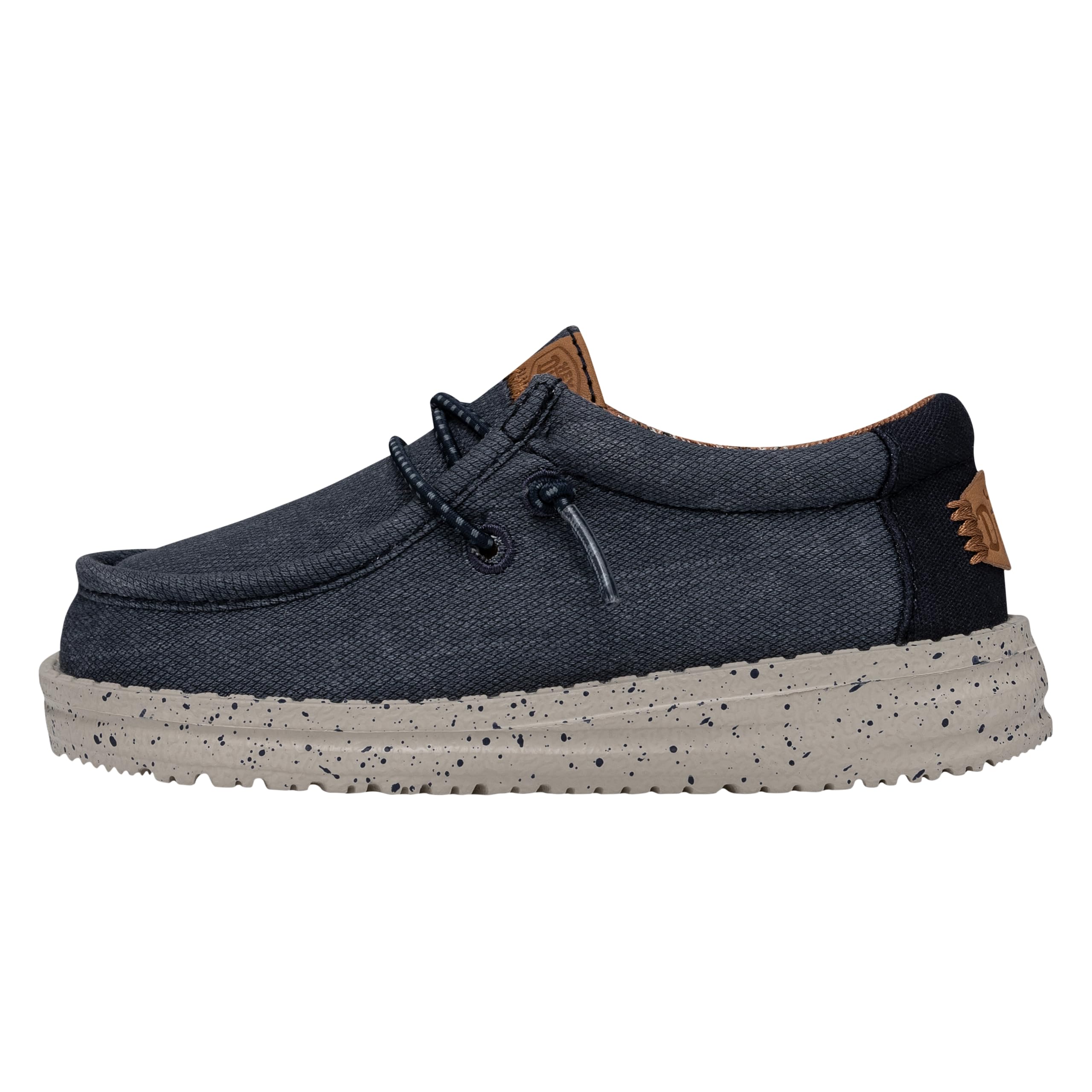 Hey Dude Wally Toddler Boys Washed Canvas Slip-On Loafers - Comfortable & Lightweight Shoes for Playtime, School & Everyday Wear