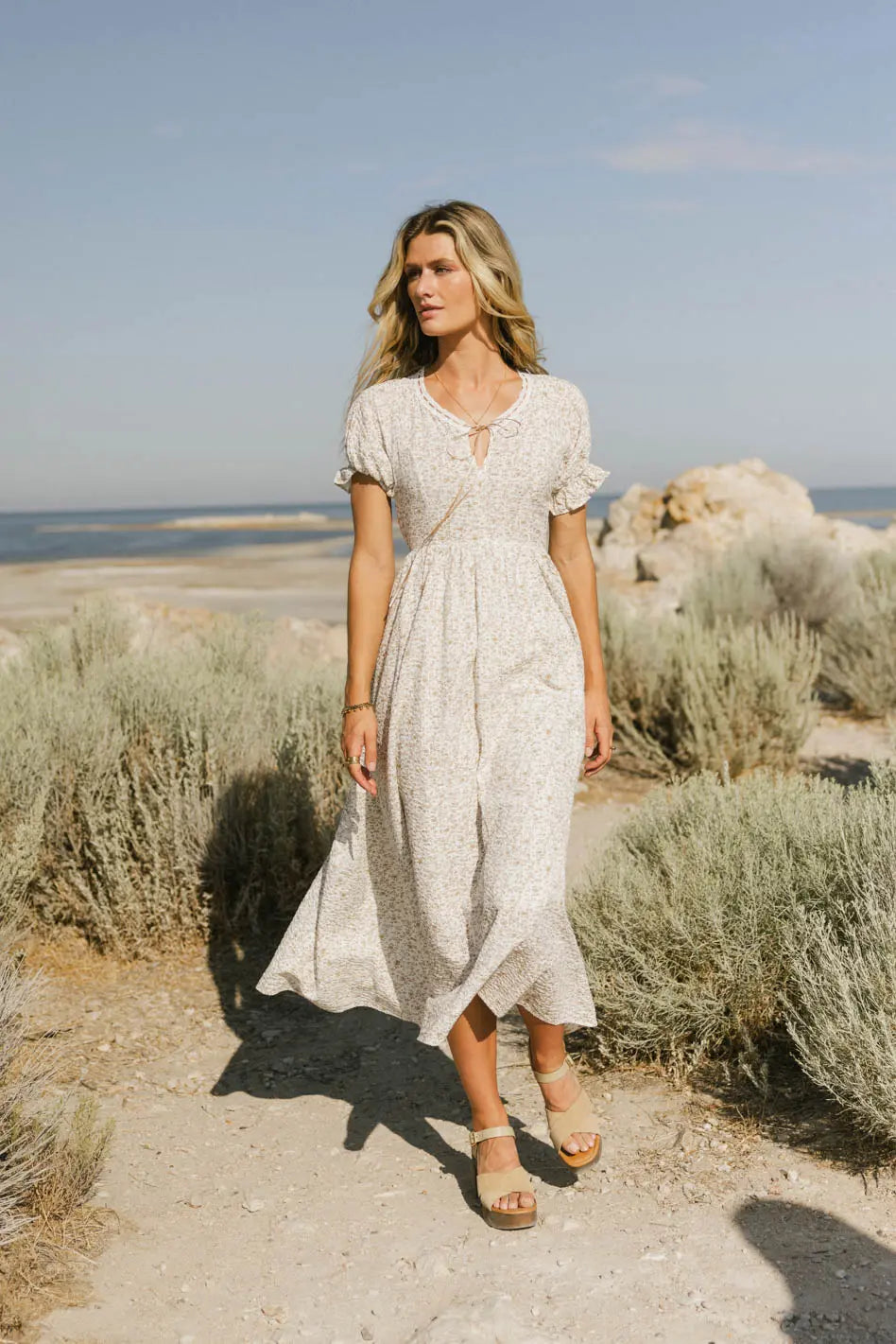 Metzli Ribbon Trim Maxi Dress for Women - Elegant Flowy Long Dress with Ribbon Details - Perfect for Weddings, Parties & Summer Vacations