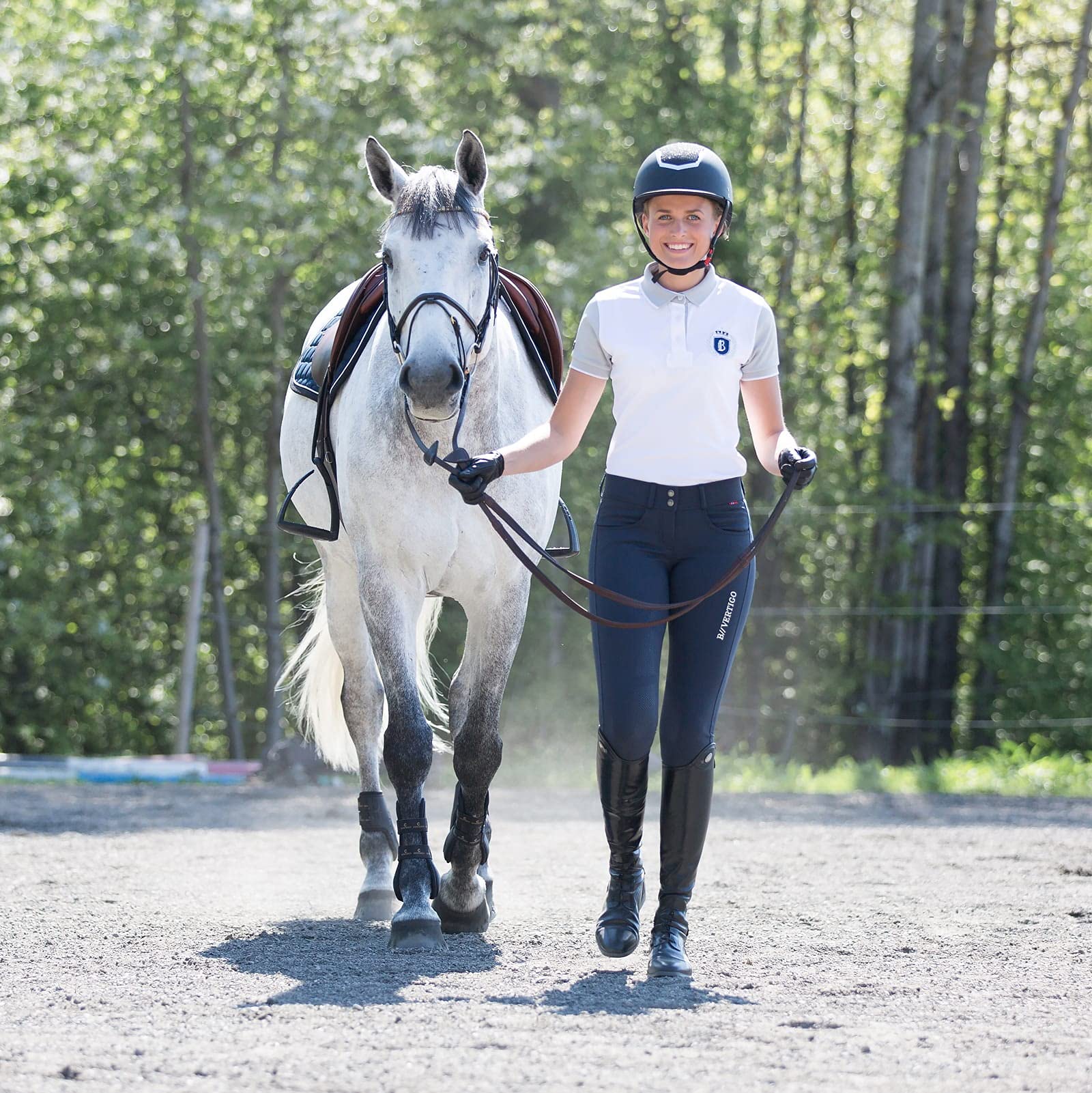Women's Sporty Riding Breeches - Dark Navy Stretch Jodhpurs - Size 32 US - Equestrian Riding Pants for Horseback Riding & Outdoor Activities