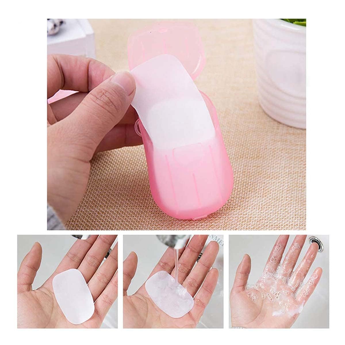 Esbriet Travel-Sized Foaming Hand Soap Wipes - Scented, Convenient & Portable for Camping, Hiking & Outdoor Adventures