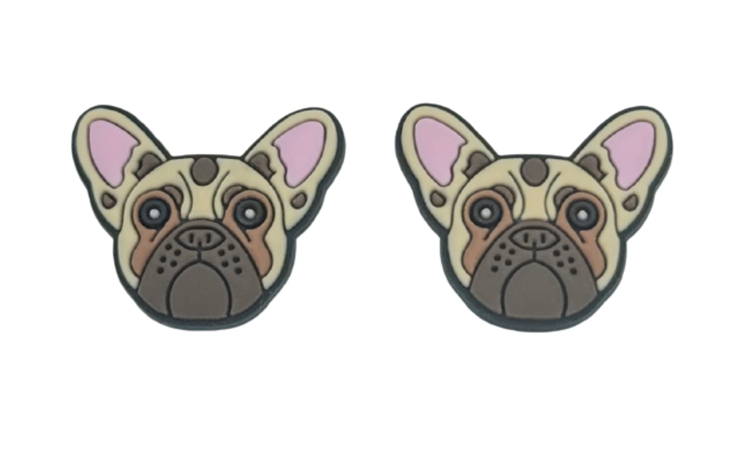 French Bulldog Dog Shoe Charms for Crocs - Set of 2 Cute Pet Accessories | Compatible with Crocs Clogs | Perfect for Dog Lovers, Gifts & Jibbitz Collection
