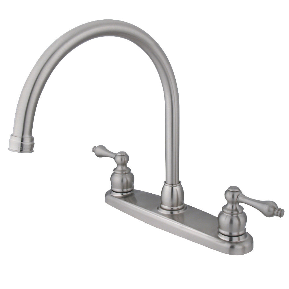 Kingston Brass KB721ALLS Vintage 8 Inch Centerset Kitchen Faucet - Classic Single Handle Pull-Down Sprayer for Farmhouse & Traditional Kitchen Sinks