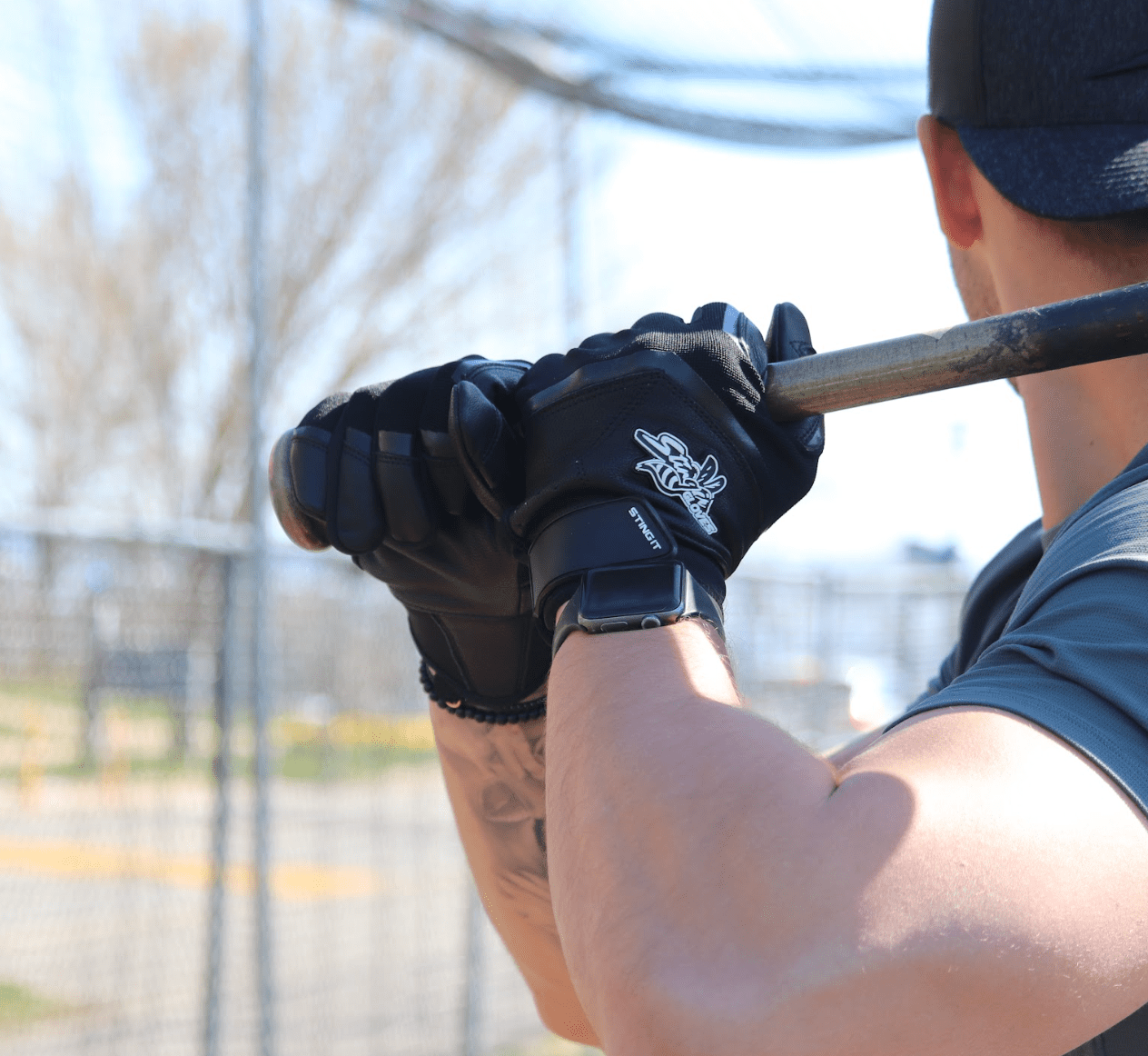 Sting Squad Batting Gloves - Blackout Baseball Gloves for Men & Women | Perfect for Training, Games & Outdoor Sports