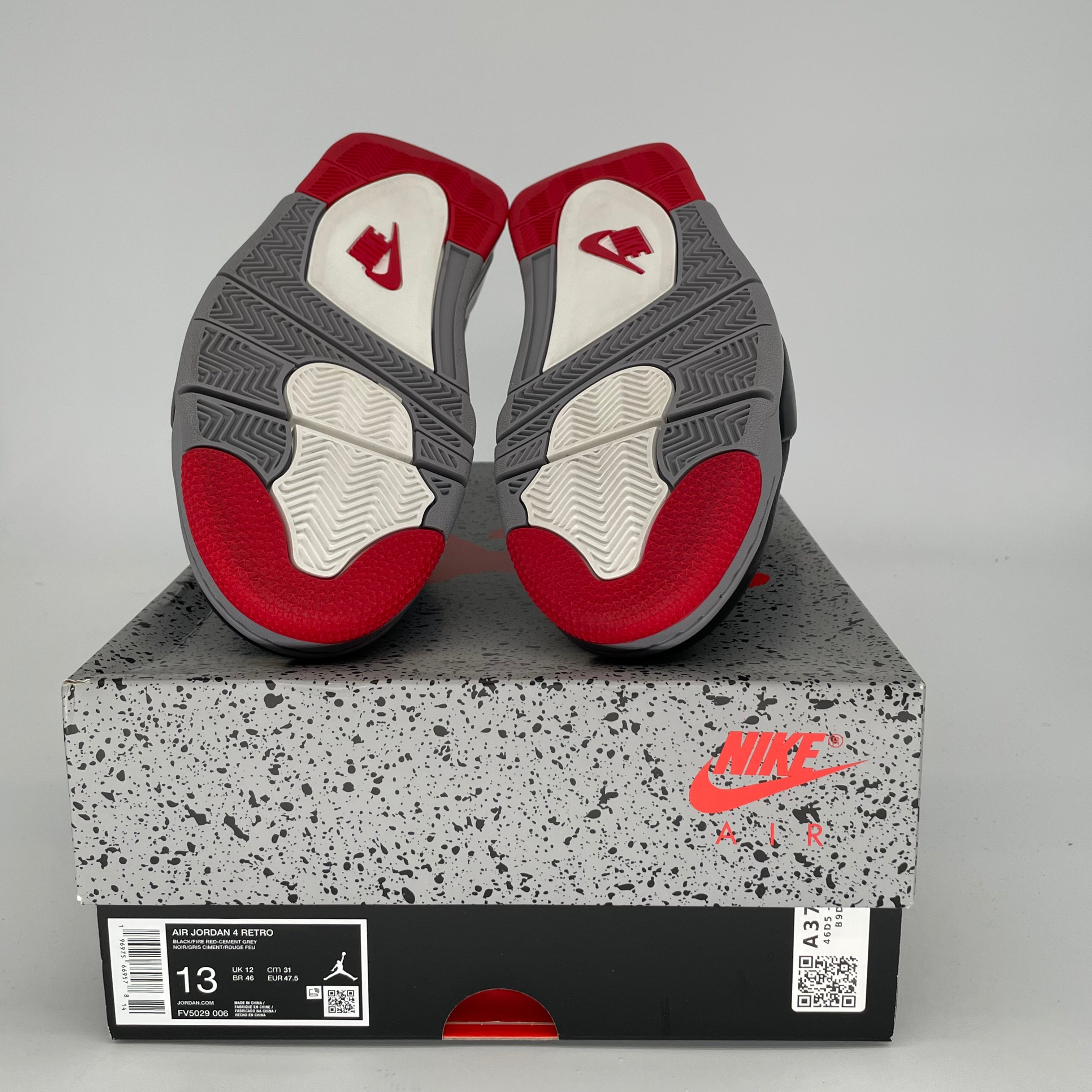 Original Air Jordan 4 Bred Reimagined Men's Basketball Shoes - Size 13 (FV5029-006) | Retro Sneakers for Streetwear, Gym & Casual Outfits